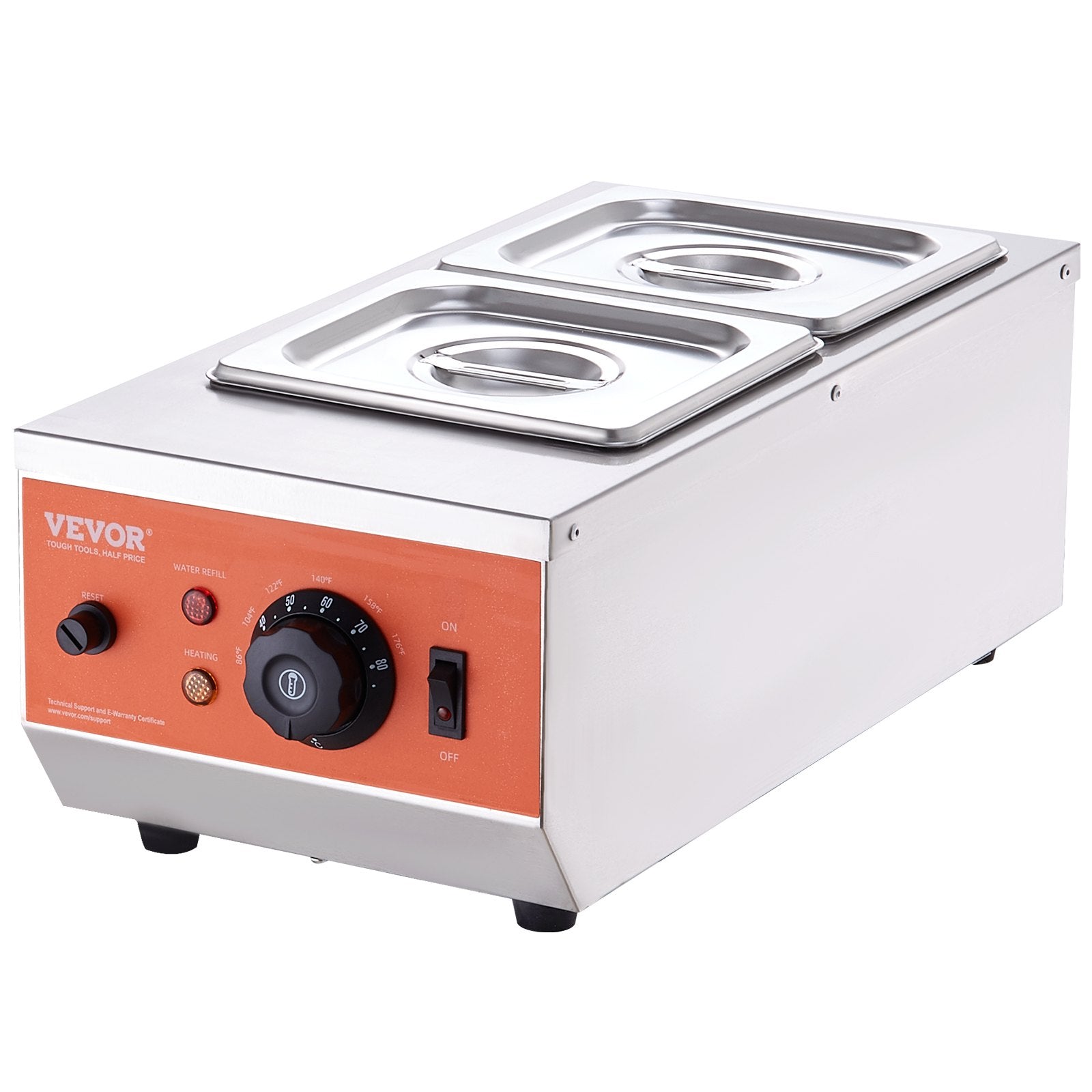 VEVOR Chocolate Tempering Machine, 2 Tanks Chocolate Melting Pot with TEMP Control, 800W Stainless Steel Electric Commercial Food Warmer For Chocolate/Milk/Cream Melting and Heating 9