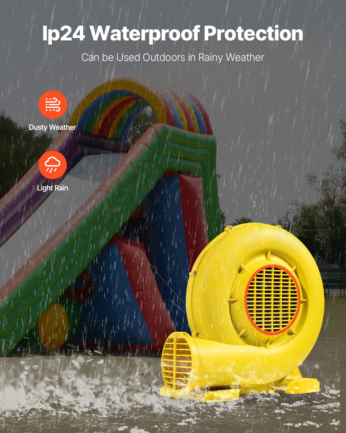 VEVOR Inflatable Bounce House Blower 0.8&1HP 750W for Commercial Bounce House 4