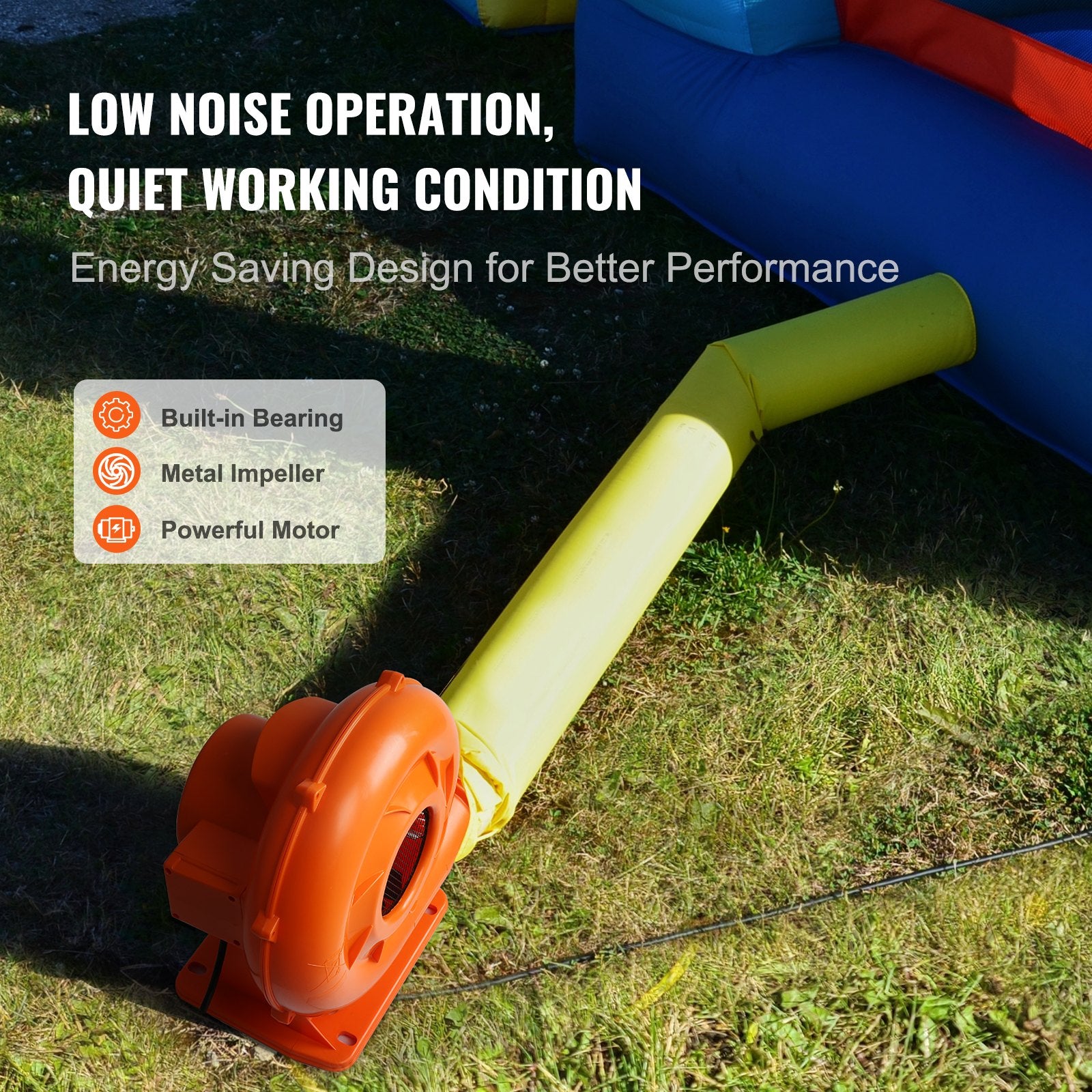 VEVOR Inflatable Bounce House Blower 1 & 1.2 HP 900W Commercial Air Pump Fan 5