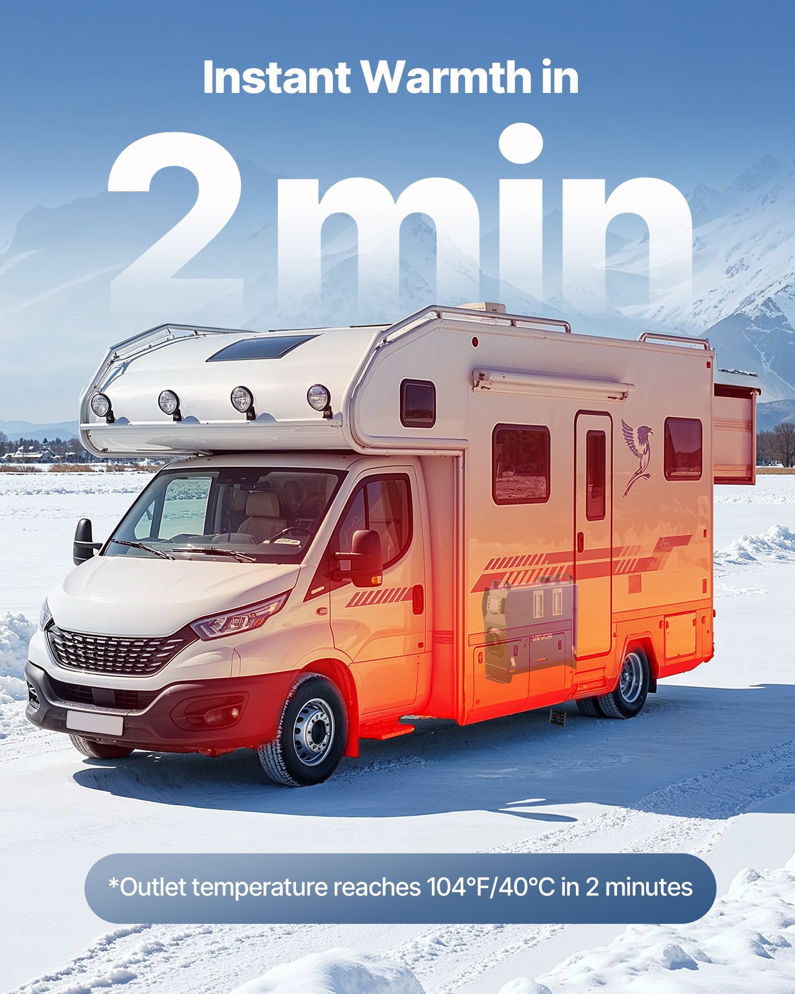 VEVOR Diesel Heater, 8KW, DC 12V/24V, All in One Portable Diesel Air Heater with Remote Control and LCD Screen, Fast Heating Low Noise, 5 L Fuel Tank for Vehicles, Vans, RVs, Campers, and Trucks 3