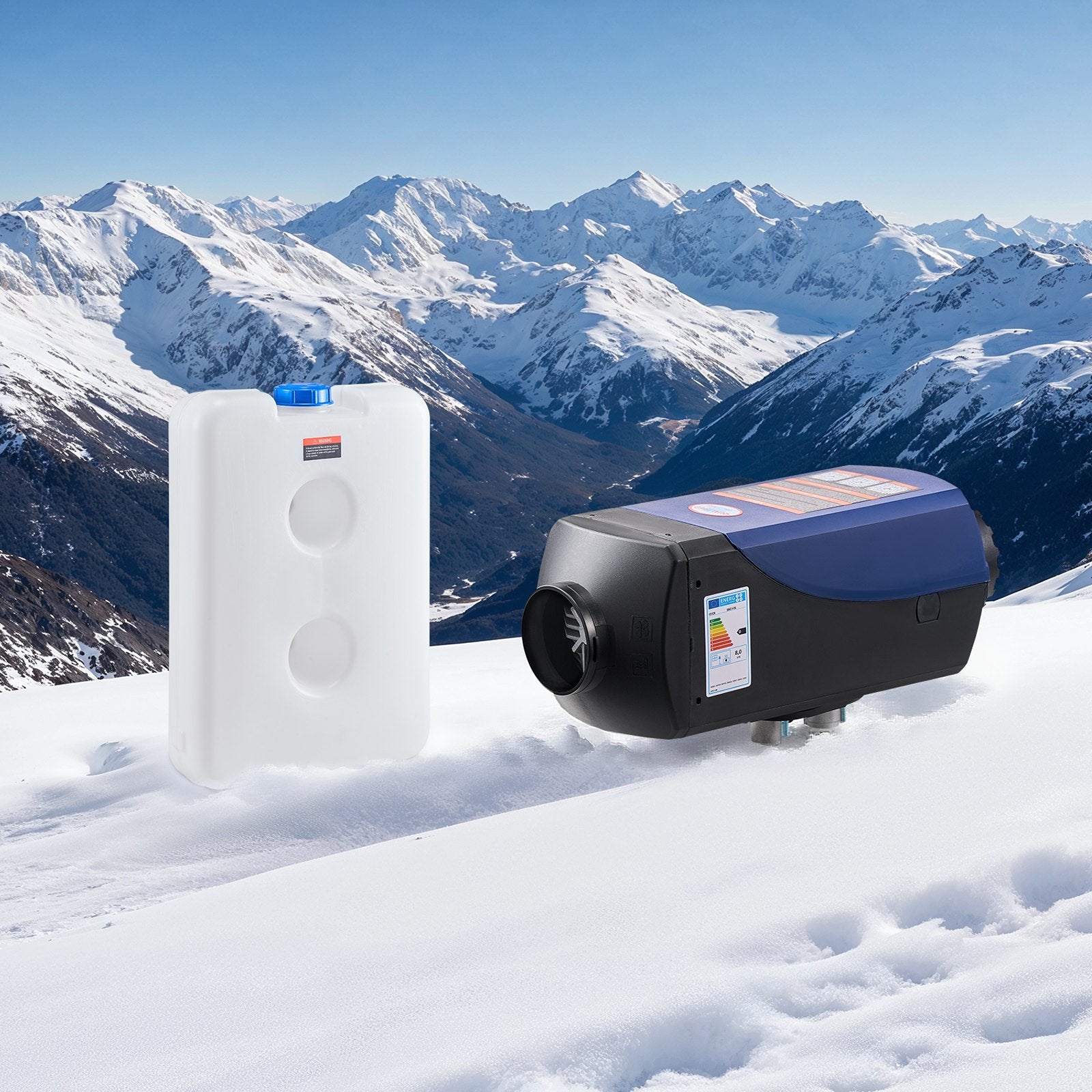 VEVOR Diesel Heater, 8KW, DC 12V/24V, Portable Diesel Air Heater with Remote Control and LCD Screen, Fast Heating Low Noise, 10 L Large Fuel Tank for Vehicles, Vans, RVs, Campers, and Trucks 8