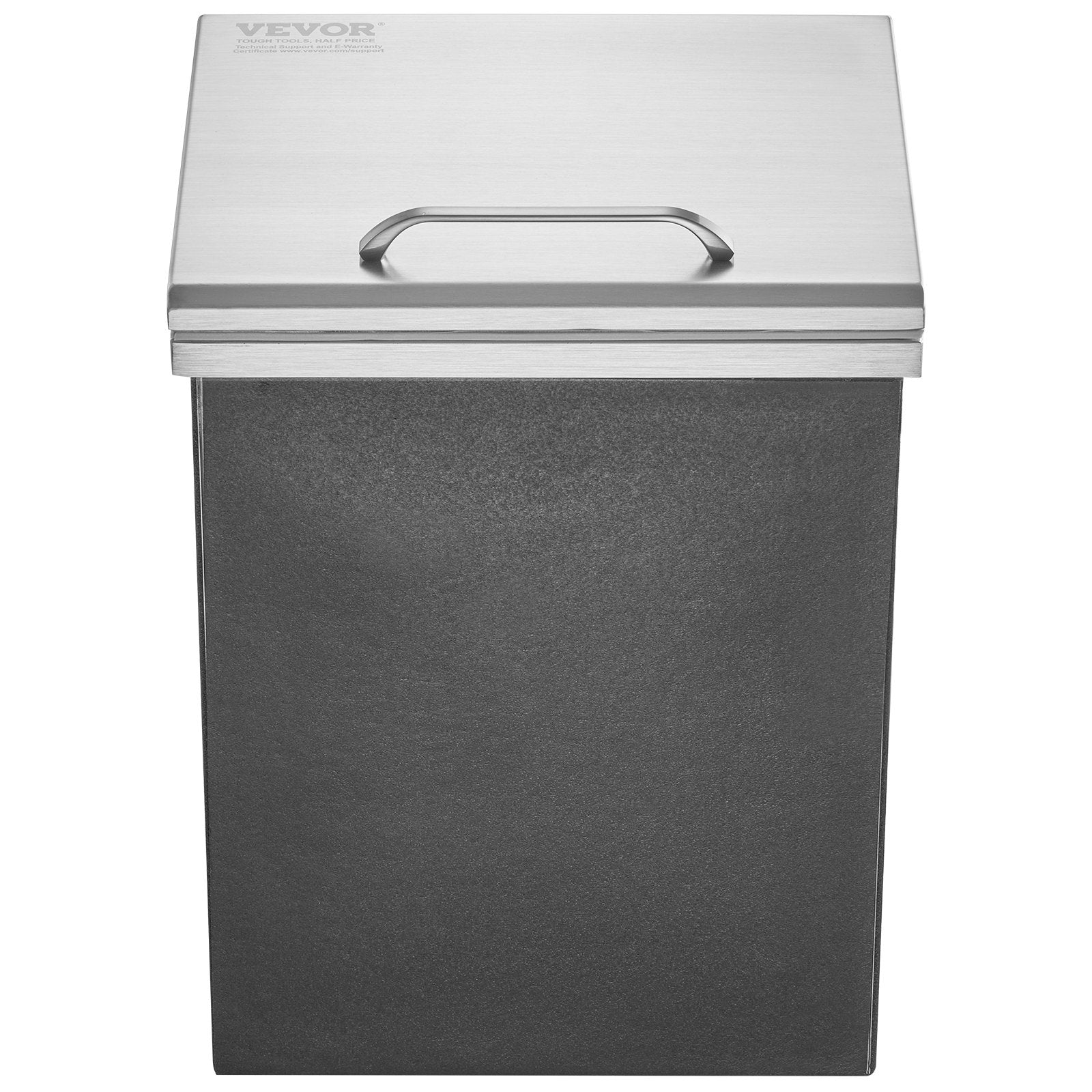 VEVOR Drop in Ice Chest, 14"L x 12"W x 18"H Stainless Steel Ice Cooler, Commercial Ice Bin with Hinged Cover, 40 qt Outdoor Kitchen Ice Bar, Drain-pipe and Drain Plug Included, for Cold Wine Beer 9