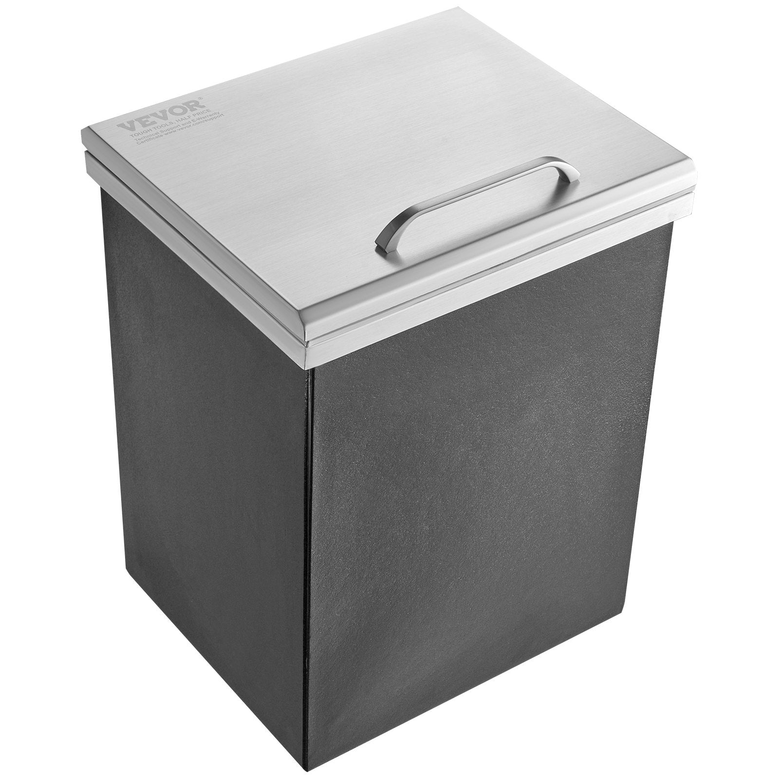 VEVOR Drop in Ice Chest, 14"L x 12"W x 18"H Stainless Steel Ice Cooler, Commercial Ice Bin with Hinged Cover, 40 qt Outdoor Kitchen Ice Bar, Drain-pipe and Drain Plug Included, for Cold Wine Beer 10