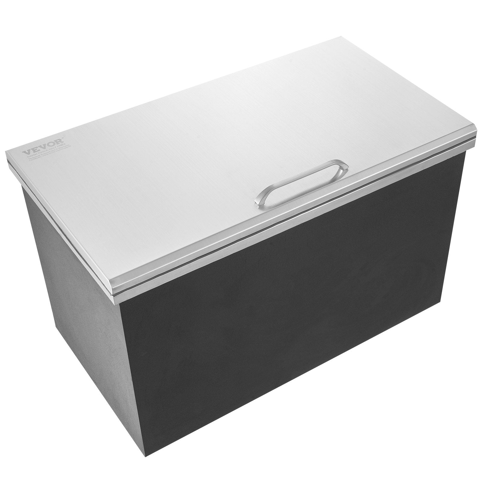 VEVOR Drop in Ice Chest, 24"L x 20"W x 15"H Stainless Steel Ice Cooler, Commercial Ice Bin with Hinged Cover, 40 qt Outdoor Kitchen Ice Bar, Drain-pipe and Drain Plug Included, for Cold Wine Beer 11
