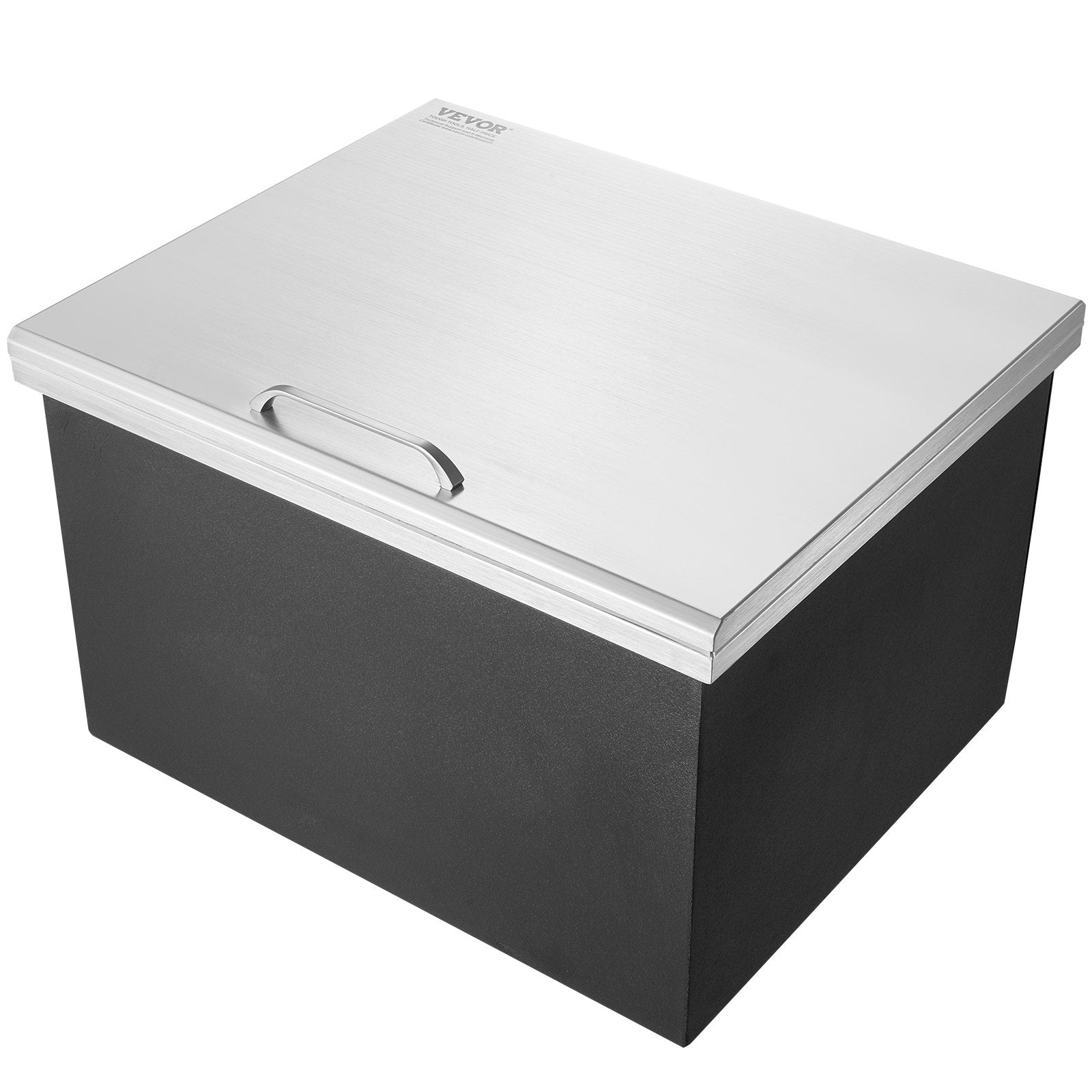 VEVOR Drop in Ice Chest, 28"L x 16"W x 17"H Stainless Steel Ice Cooler, Commercial Ice Bin with Hinged Cover, 40 qt Outdoor Kitchen Ice Bar, Drain-pipe and Drain Plug Included, for Cold Wine Beer 11