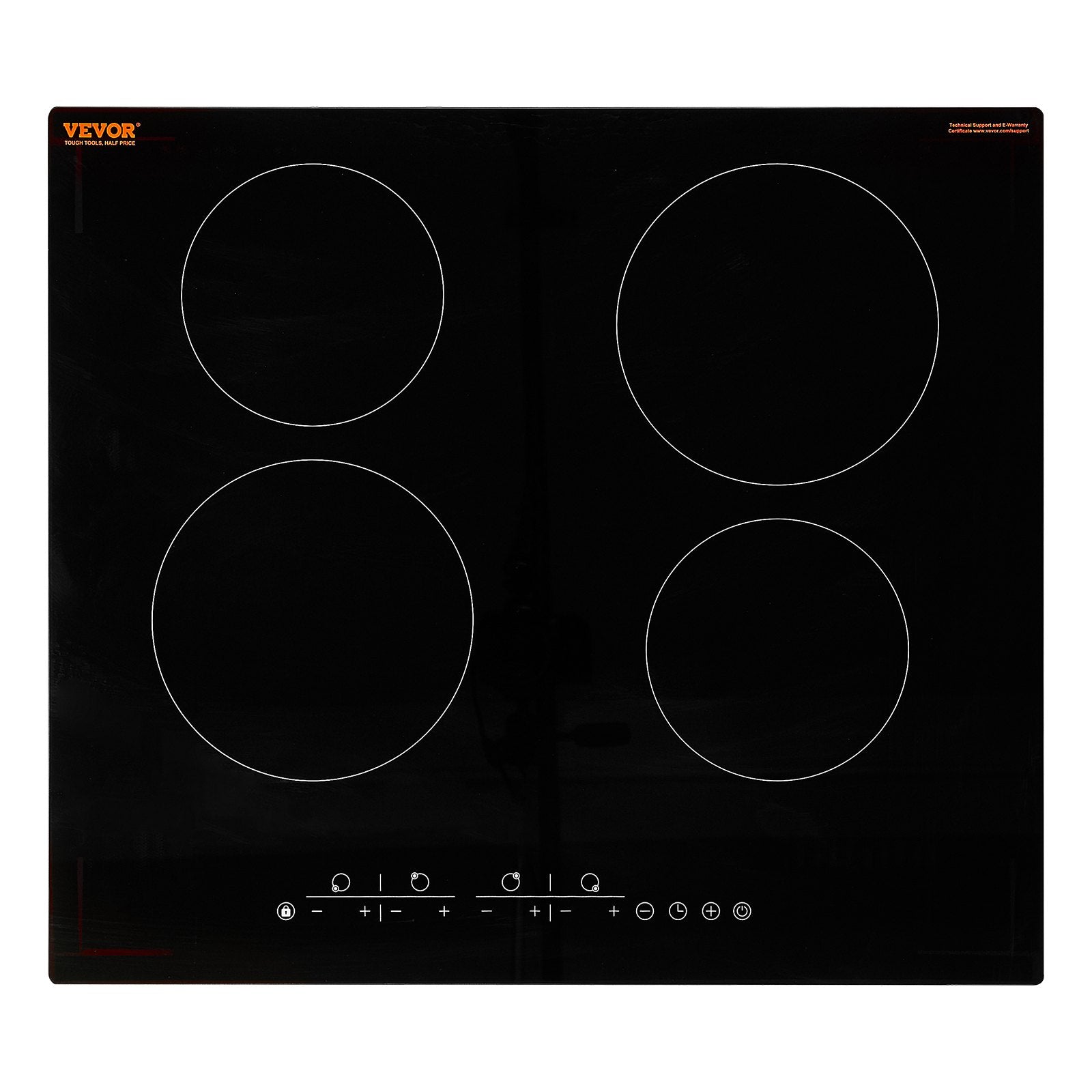 VEVOR Built-in Electric Cooktop Radiant Ceramic Cooktop 4 Burners 23.2x20.5 inch 11