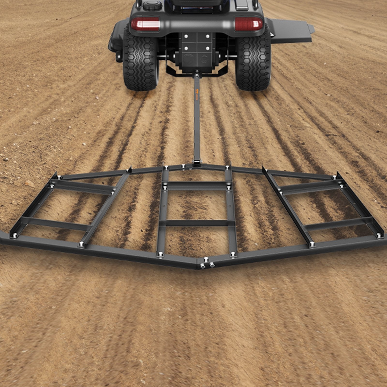VEVOR Driveway Drag, 84" Width Tow Behind Drag Harrow, Q235 Steel Driveway Grader with Adjustable Bars, Support up to 50 lbs, Driveway Tractor Harrow for ATVs, UTVs, Garden Lawn Tractors 8