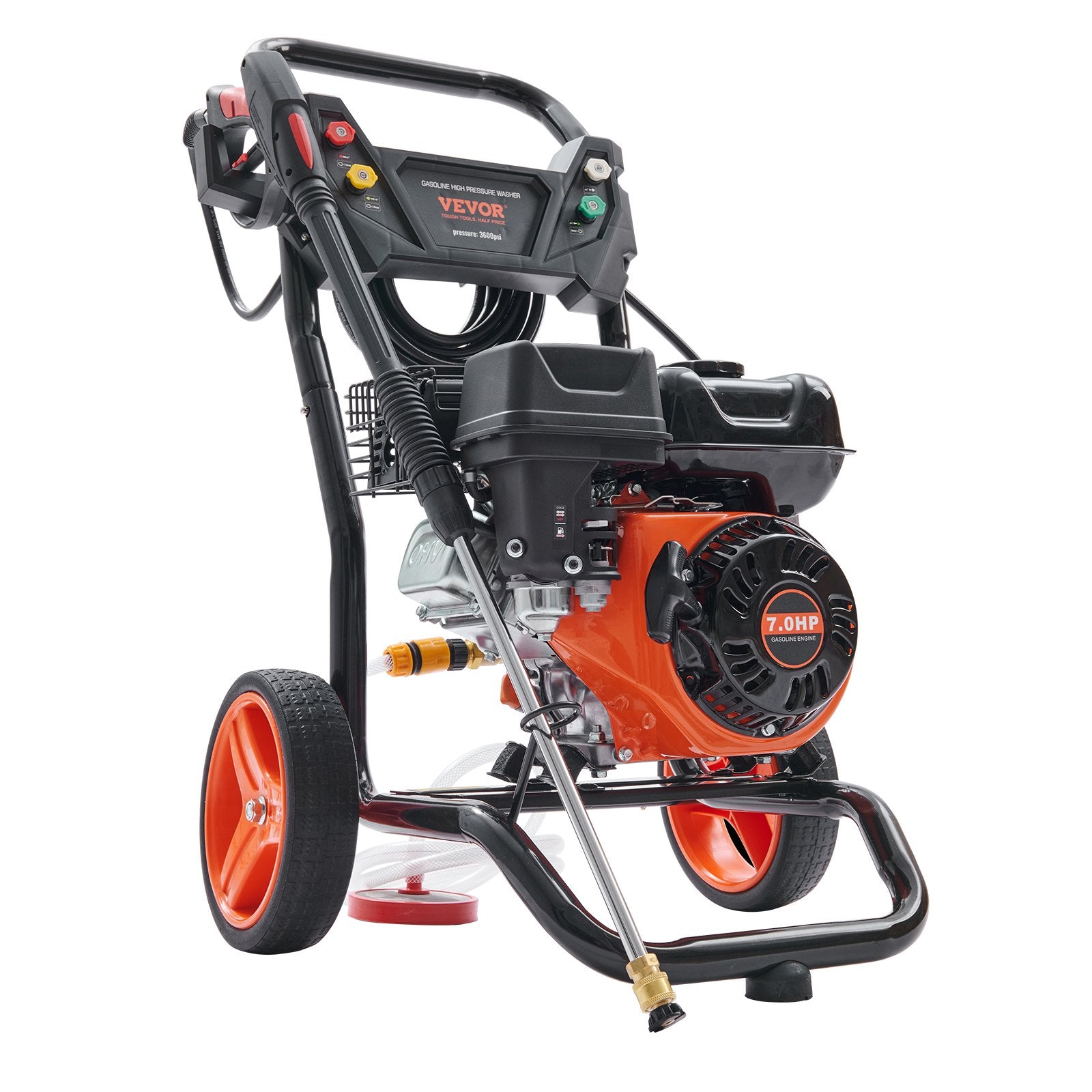 VEVOR Gas Pressure Washer Gas Powered Washer 3600 PSI 2.6 GPM 210cc 5 Nozzles 9