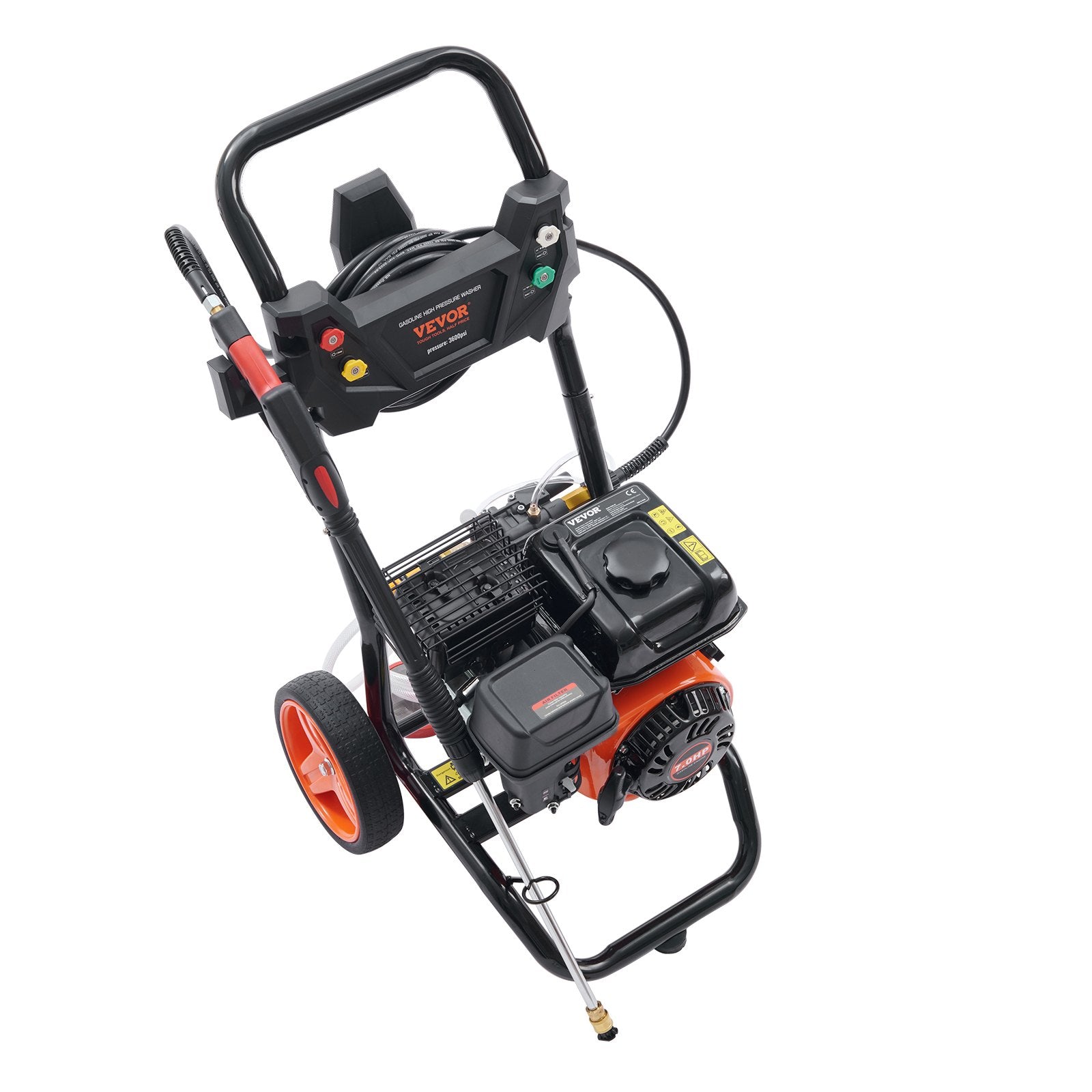 VEVOR Gas Pressure Washer Gas Powered Washer 3600 PSI 2.6 GPM 210cc 5 Nozzles 10