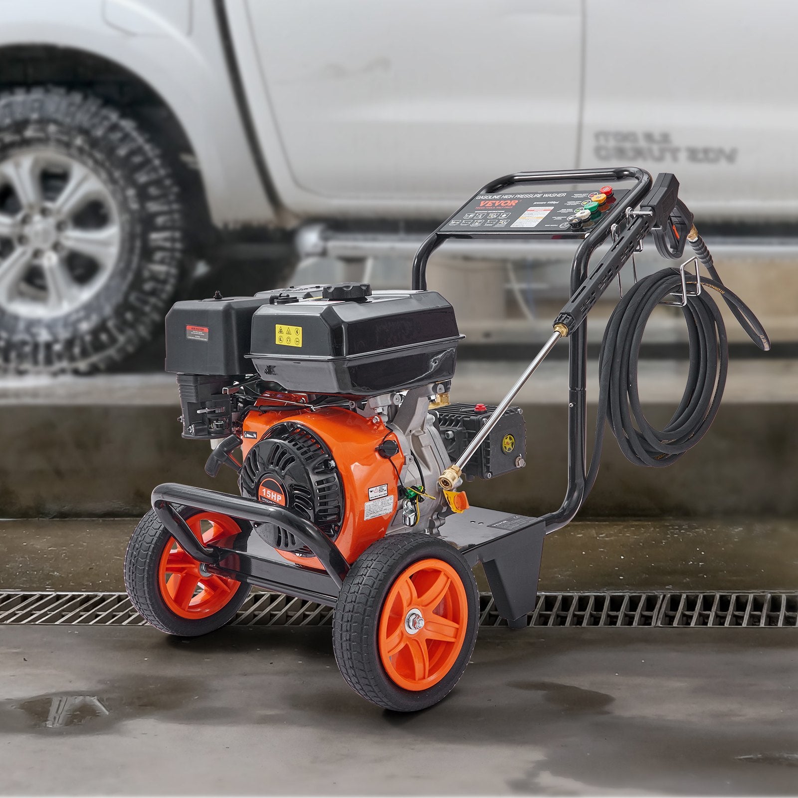 VEVOR Gas Pressure Washer Gas Powered Washer 4400 PSI 4.0 GPM 390cc 5 Nozzles 7