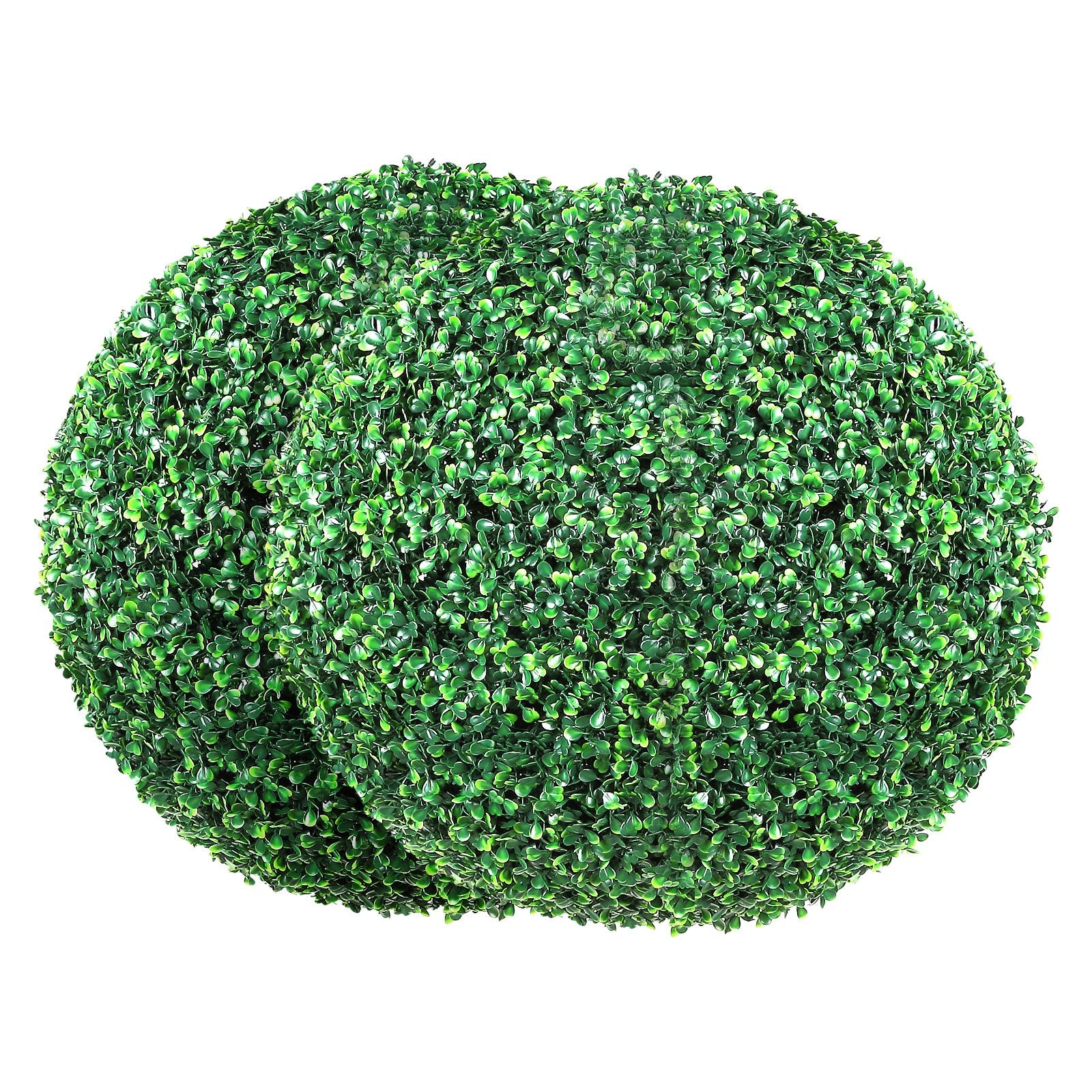 VEVOR Artificial Topiaries Boxwood Trees, (2 Pieces), Ball-Shape Faux Topiaries Plant, All-year Green Feaux Plant Decorative Balls for Backyard, Balcony,Garden, Wedding and Home