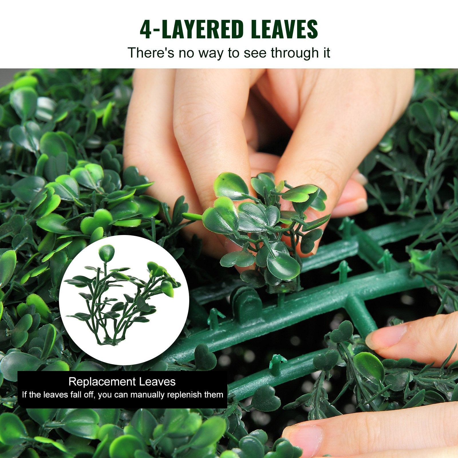 VEVOR Artificial Topiaries Boxwood Trees, (2 Pieces), Ball-Shape Faux Topiaries Plant, All-year Green Feaux Plant Decorative Balls for Backyard, Balcony,Garden, Wedding and Home 4