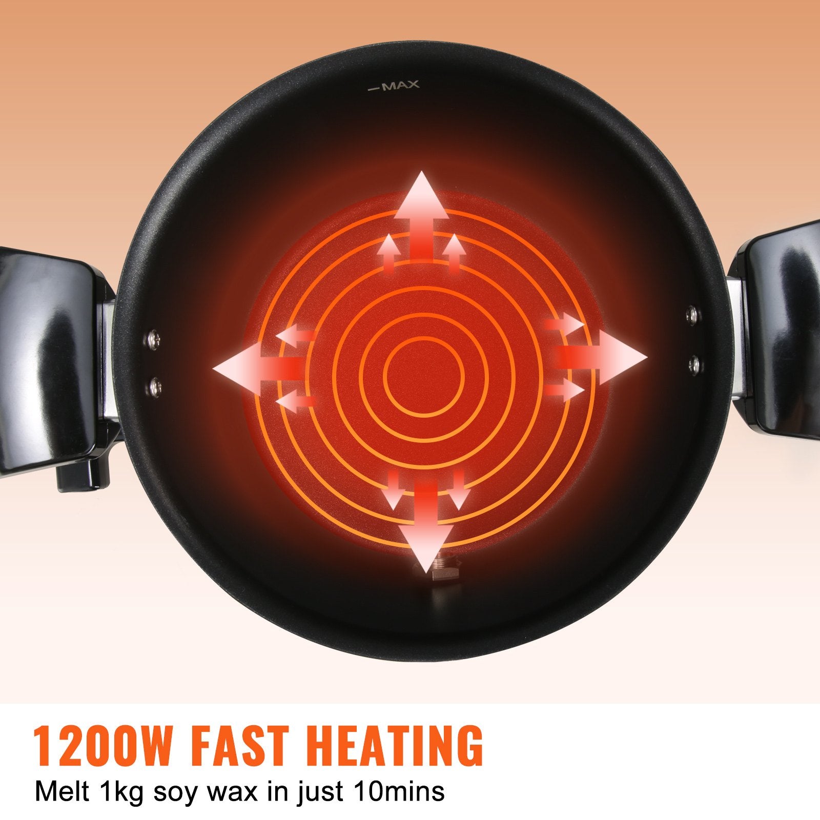 VEVOR Wax Melter for Candle Making, 5 Liter Large Electric Wax Melting Pot Easy Pour Spout, 4-level Temperature Control, Easy Clean for Candle Soap Cream Beauty Bulk Production Business or Home 4