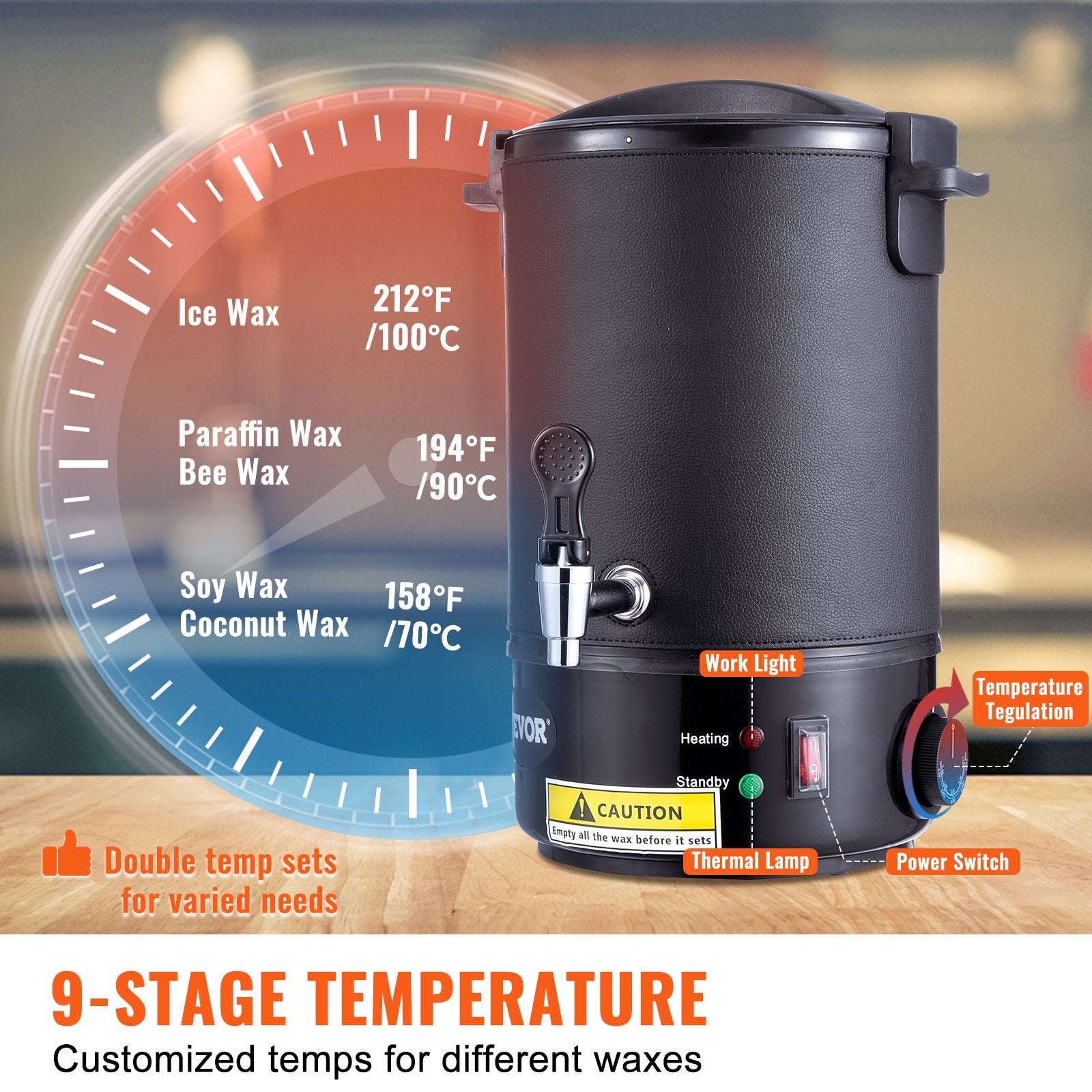 VEVOR Wax Melter for Candle Making 6.5Liter Electric Pot Commercial or Home Use 5