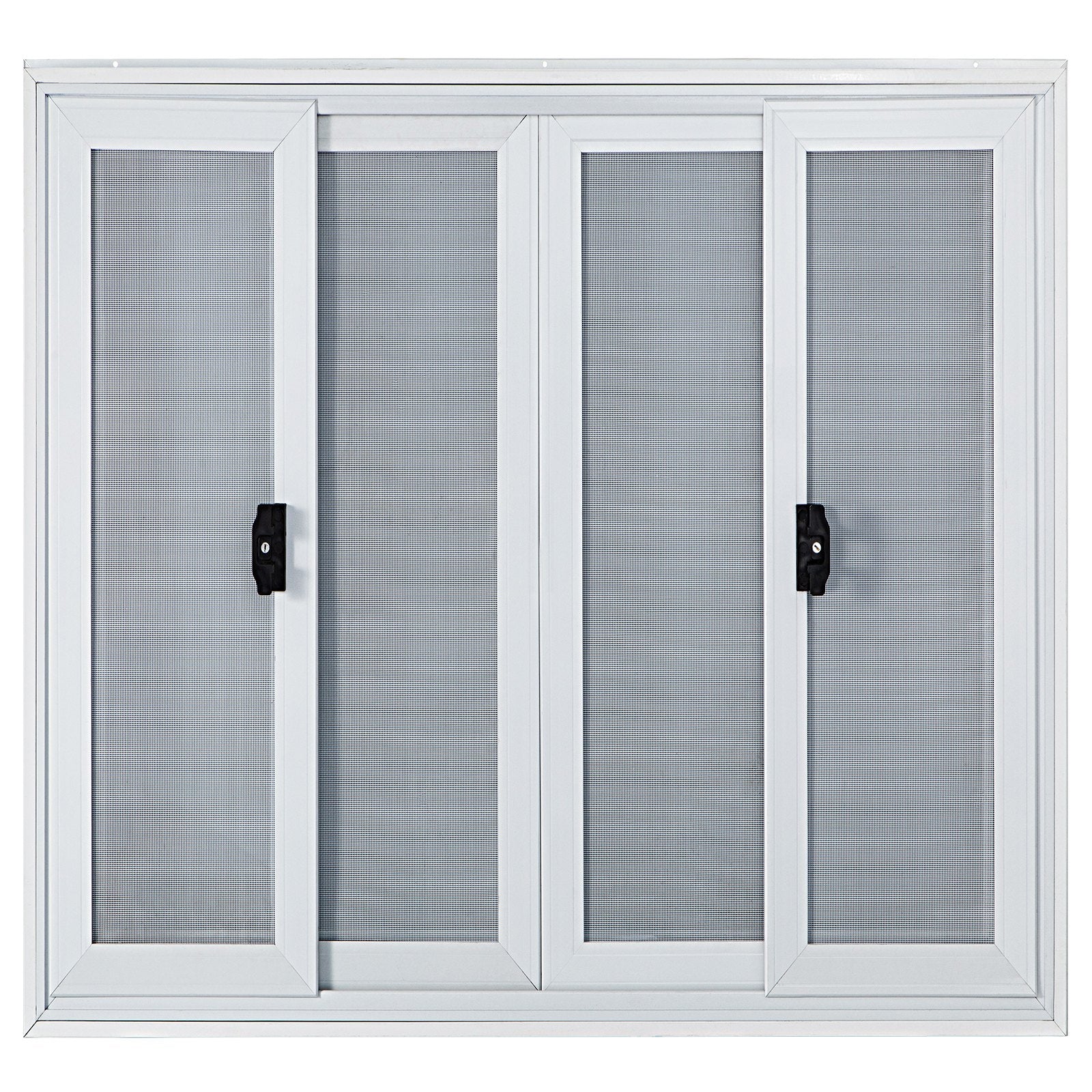 VEVOR Concession Window, 91.4 x 91.4 cm Aluminum Alloy Food Truck Service Window with 4 Horizontal Sliding Screen Windows & Awning Door & Drag Hook, Serving Window for Food Trucks Concession Trailers 11