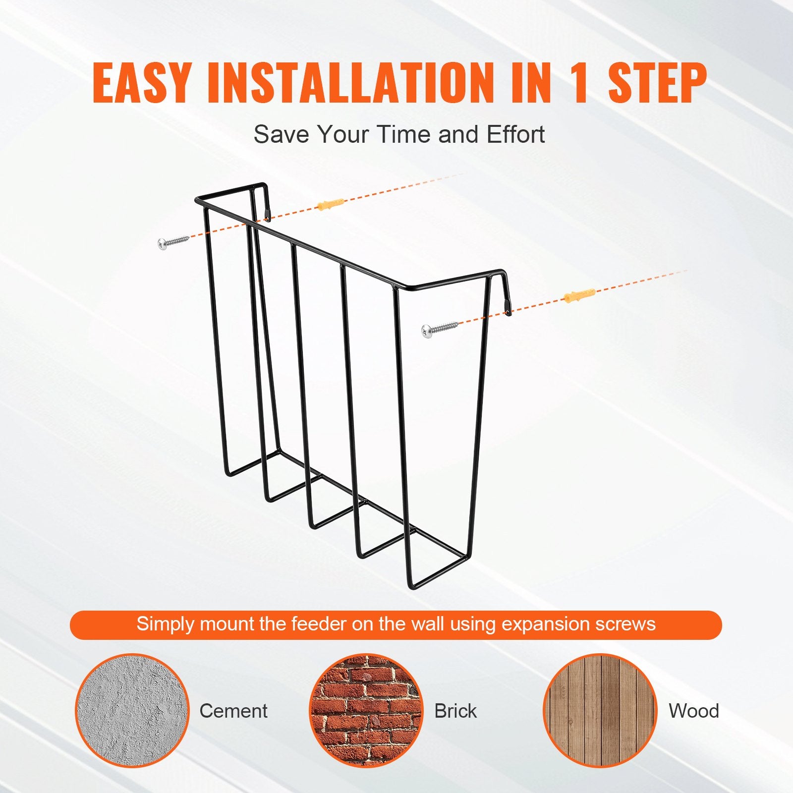 VEVOR Livestock Hay Feeder 2 Packs 24 Gallons Wall Mounted Goat Hay Rack 6