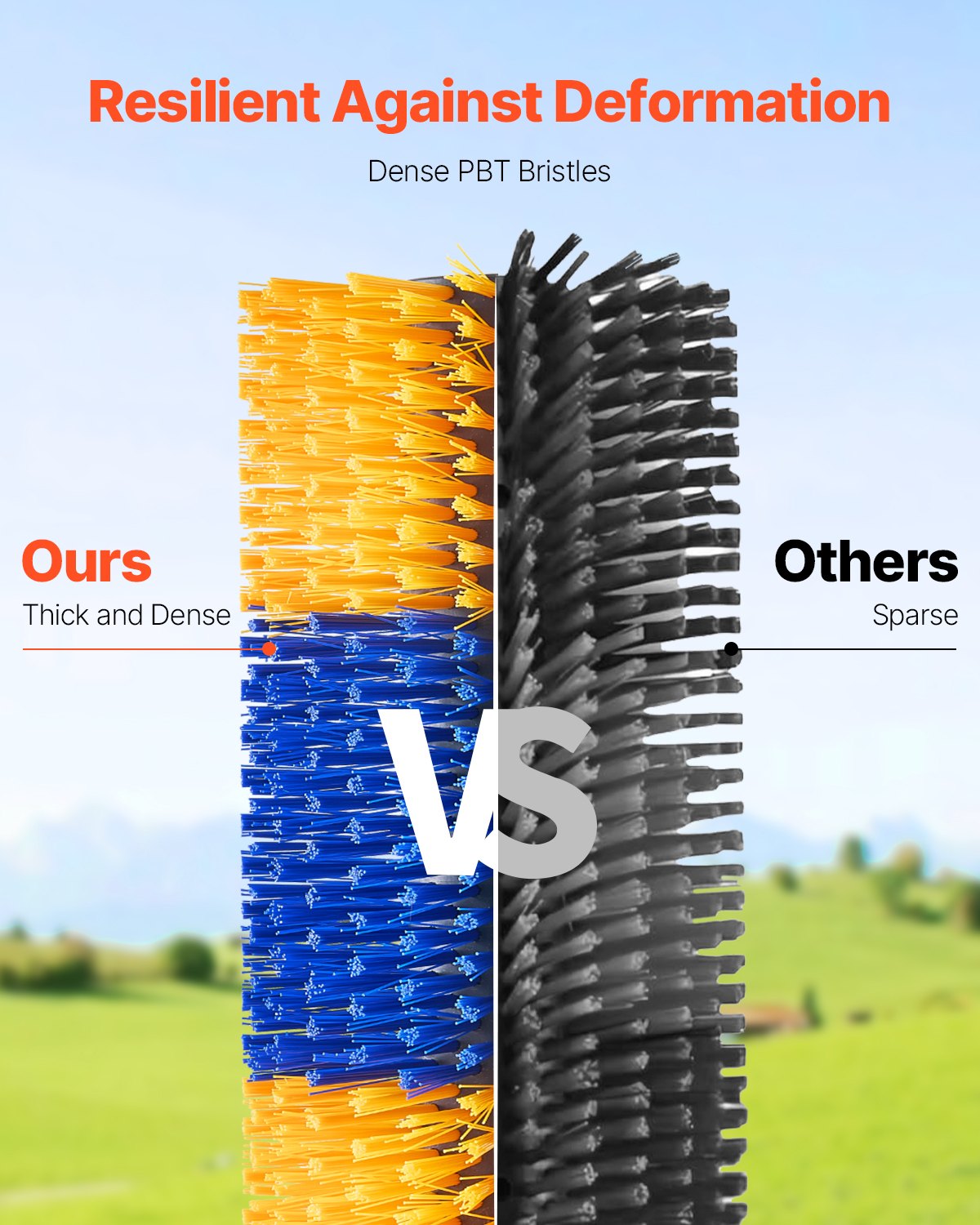 VEVOR Livestock Scratching Brush, Horse Brush with 2 Screws, 20  x 7.5 in Cow Scratcher, for Back Itch Relief & Keep Cleaning, Grooming & Scratching Post Brush for Horse, Pig, Cattle Supplies 3