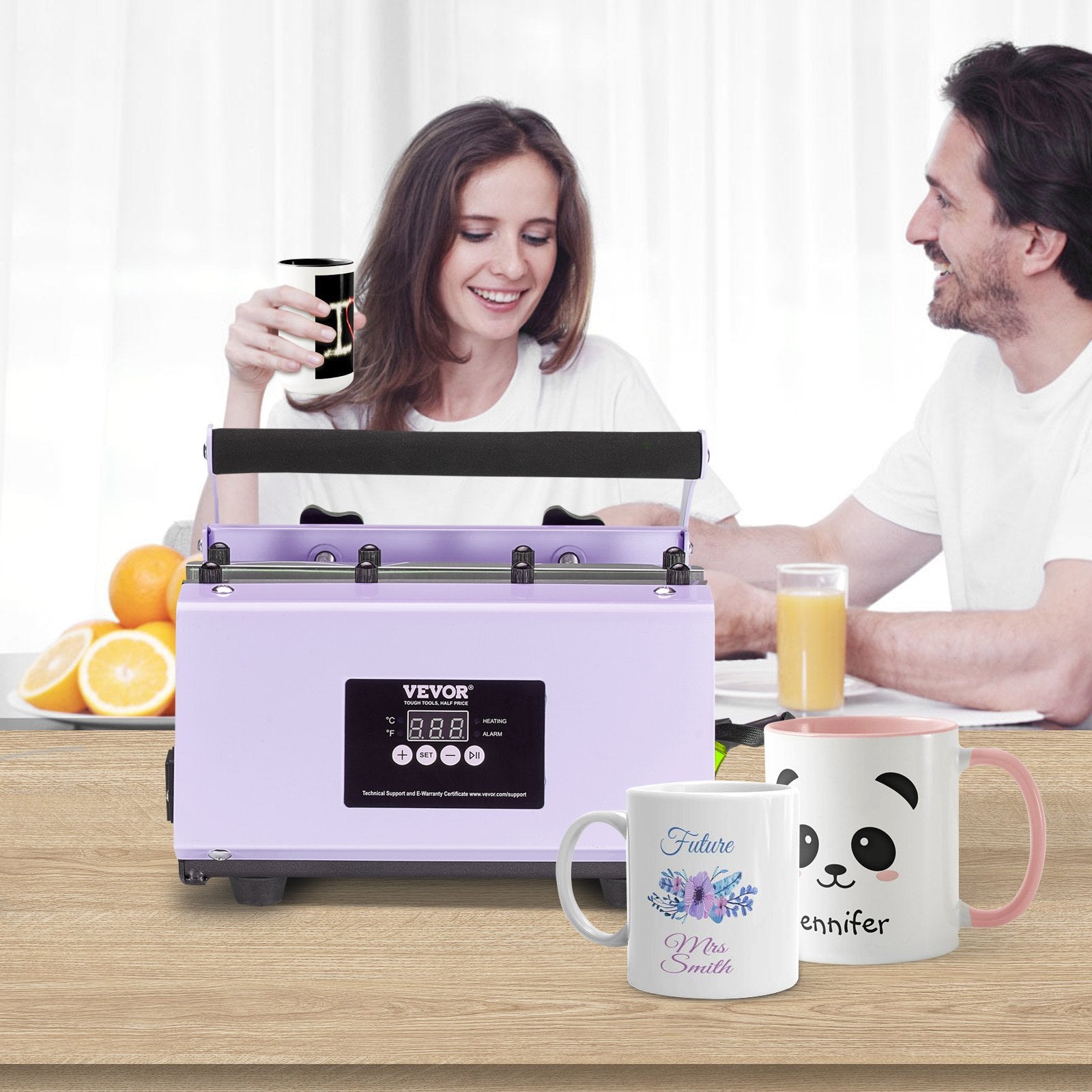 VEVOR Tumbler Heat Press Machine 11-30oz Mug Press Sublimation Tumblers Purple 7