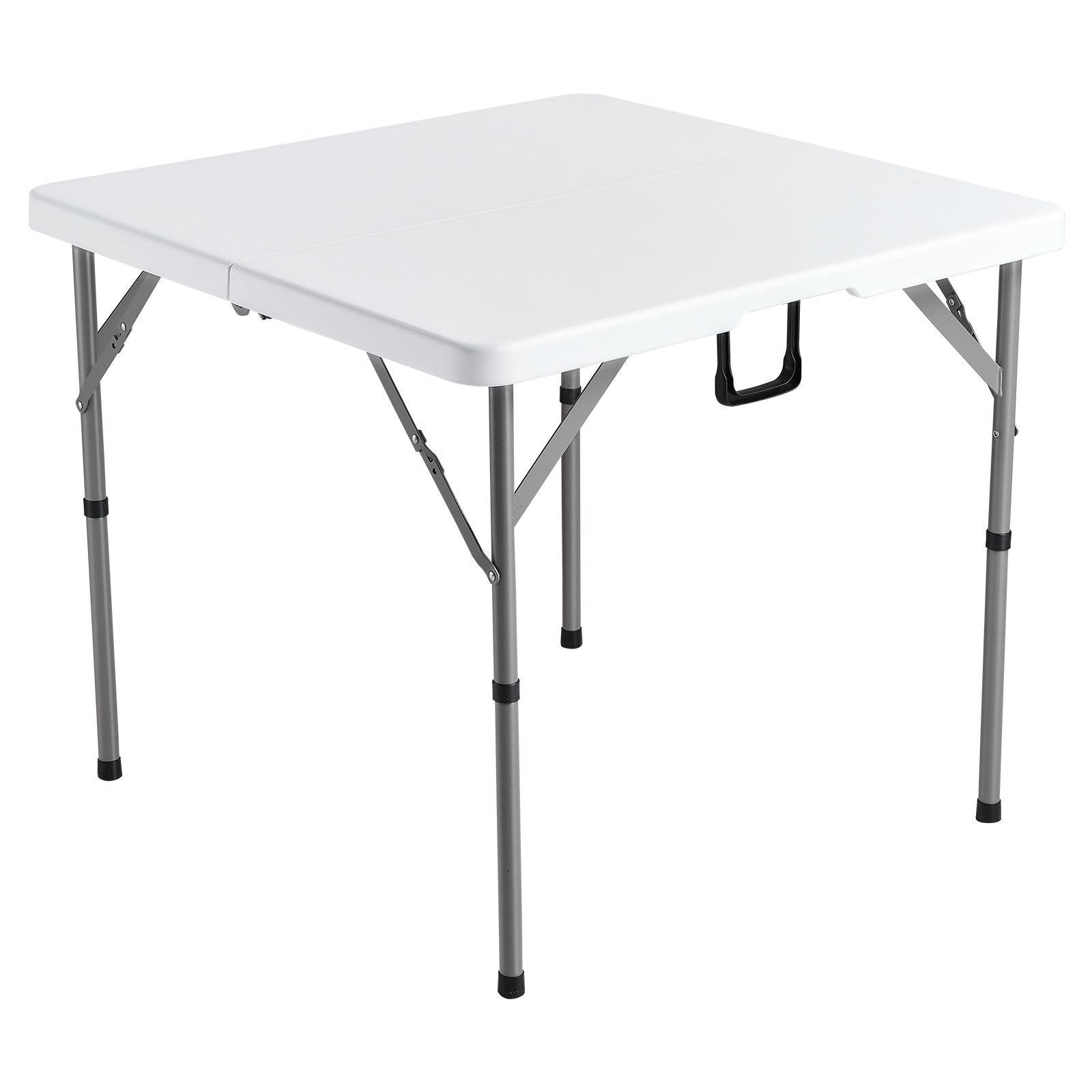 VEVOR Mahjong Table with Mahjong Tiles Set, Fold-in-Half 4 Player Card Table with 144PCS Majiang Tiles and 3 Dice, Portable Bi-Folding Domino Table with Wear-Resistant Green Tabletop & Carrying Handle 11