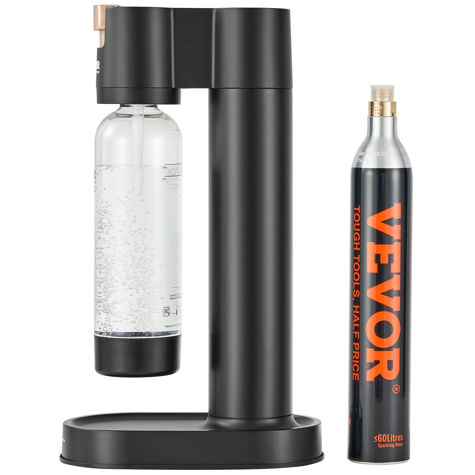 VEVOR Sparkling Water Maker, Soda Maker Machine for Home Carbonating, Seltzer Water Starter Kit with BPA-free 1L PET Bottle, CO2 Cylinder, Compatible with Mainstream Screw-in 60L CO2 Cylinder 11