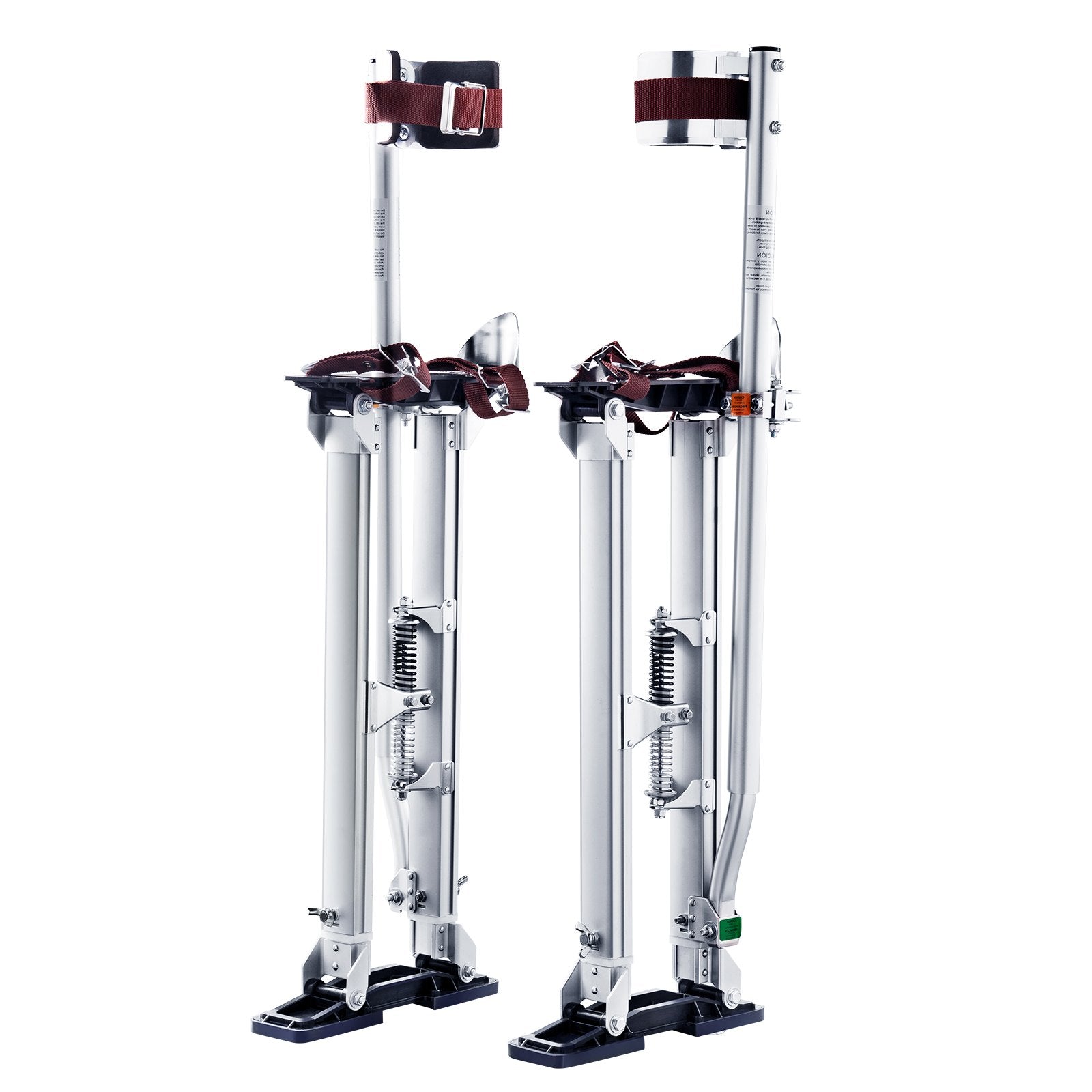 VEVOR Drywall Stilts, 24''-40'' Adjustable Aluminum Tool Stilts with Protective Knee Pads, Durable and Non-Slip Work Stilts for Sheetrock Painting, Walking, Taping, Silver