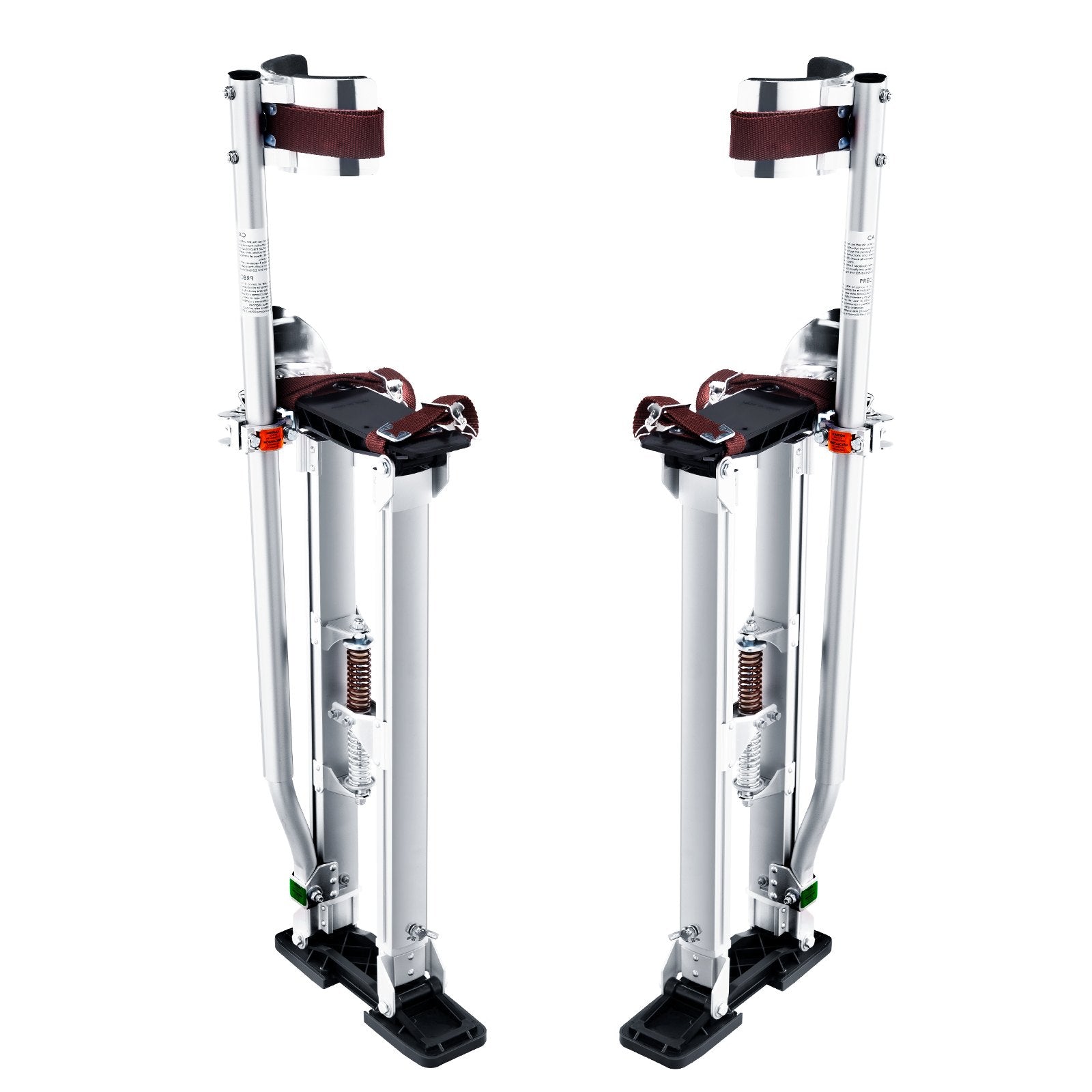 VEVOR Drywall Stilts, 24''-40'' Adjustable Aluminum Tool Stilts with Protective Knee Pads, Durable and Non-Slip Work Stilts for Sheetrock Painting, Walking, Taping, Silver 10