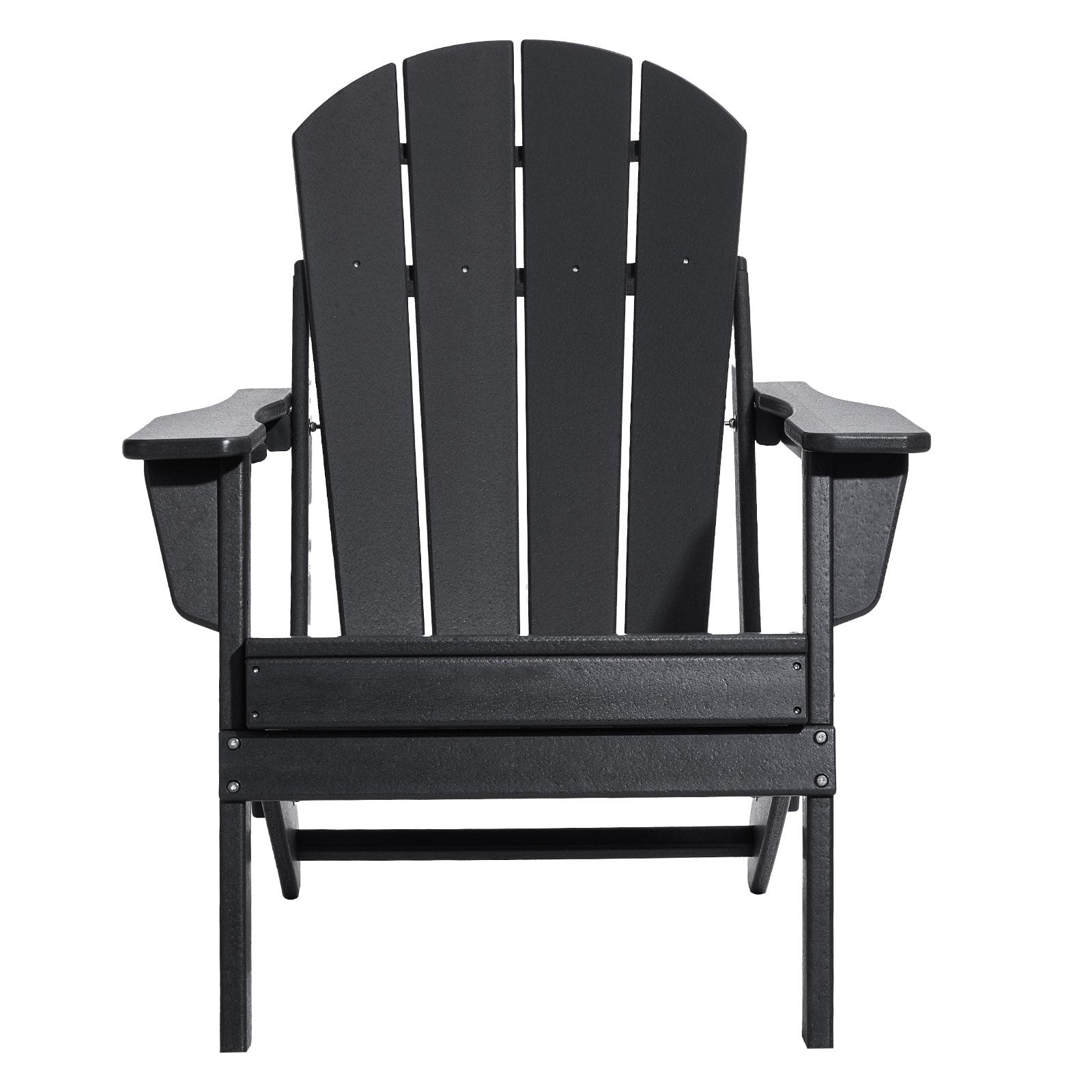 VEVOR Adirondack Chair Plastic, Set of 2 All-Weather Portable Folding Fire Pit Chair, Outdoor Adirondack Patio Chair with Cup Holder, with Relaxing Arm Rest Ergonomic, for Garden, Backyard - Black 9