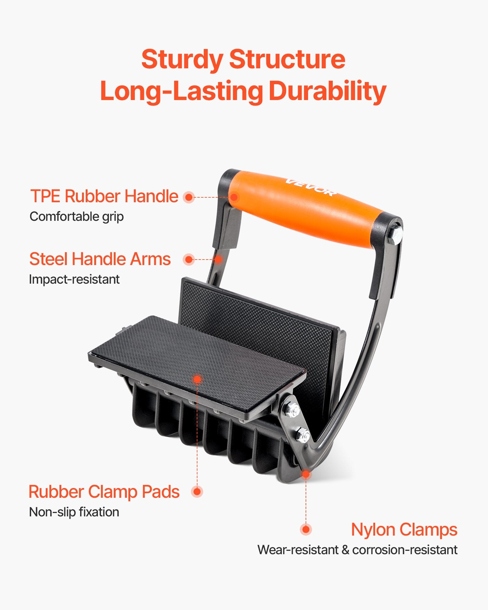 VEVOR Plywood Carrier 90.7 kg Drywall Carrying Tool for 0-25.4 mm Thickness 6