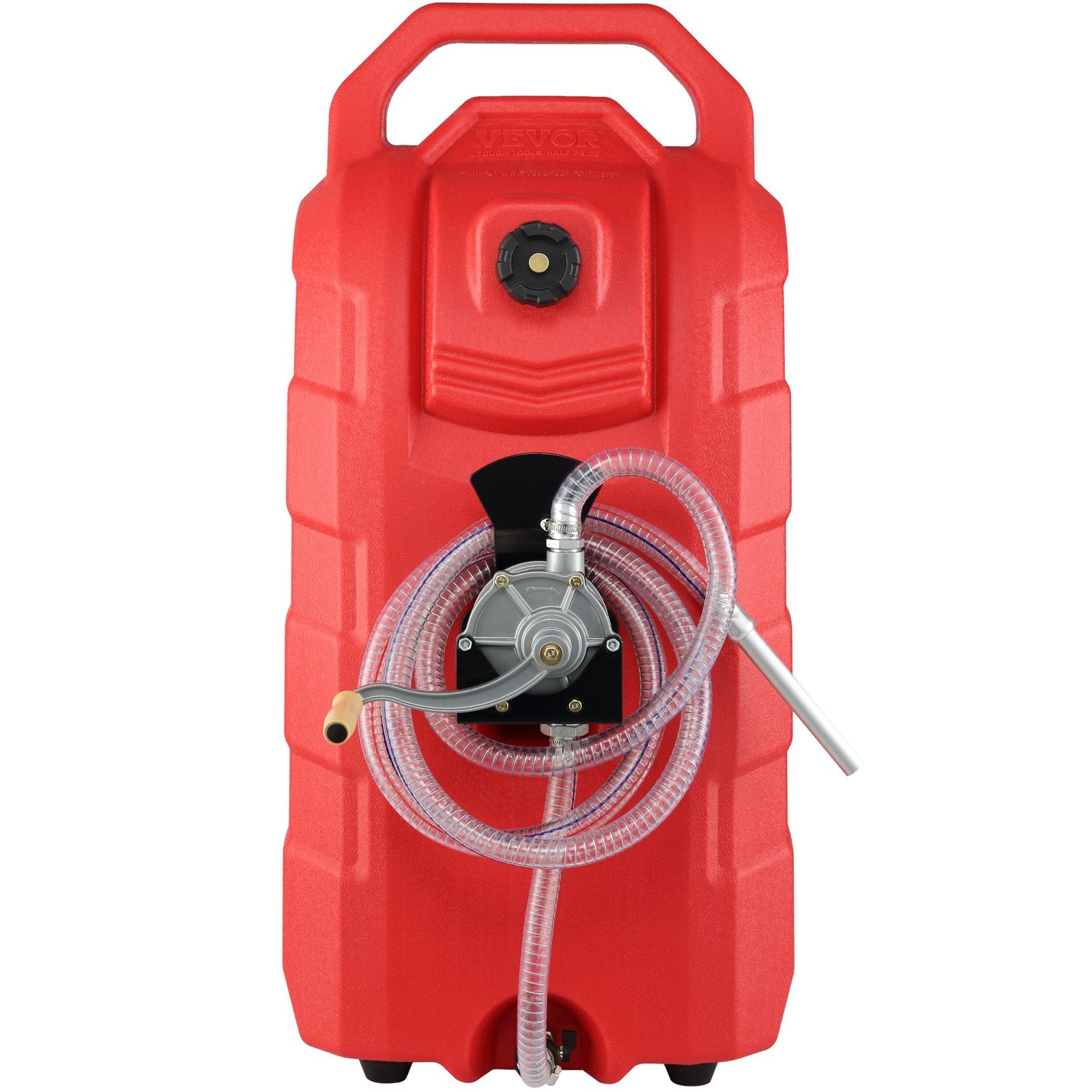 VEVOR 60.57L Fuel Caddy, 7.8 L/min, Portable Gas Storage Tank Container with Hand Pump Rubber Wheels, Fuel Transfer Storage Tank for Gasoline Diesel Machine Oil Car Mowers Tractor Boat Motorcycle 8