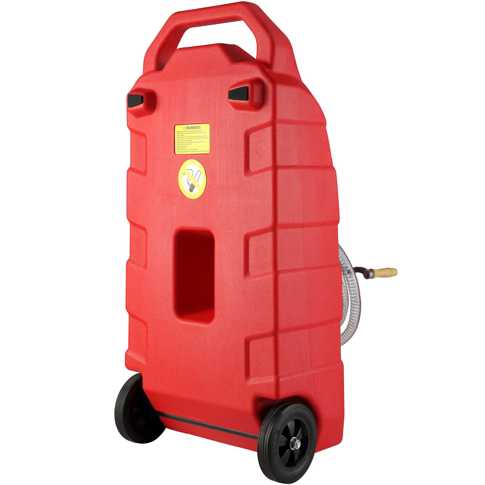 VEVOR 60.57L Fuel Caddy, 7.8 L/min, Portable Gas Storage Tank Container with Hand Pump Rubber Wheels, Fuel Transfer Storage Tank for Gasoline Diesel Machine Oil Car Mowers Tractor Boat Motorcycle 9