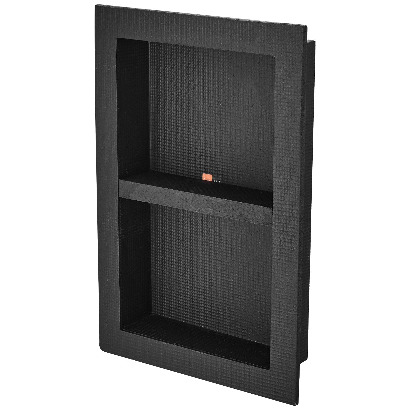 VEVOR Shower Niche Ready for Tile 40.64 x 60.96 cm, 16 x 24 inch Double Shelf Organizer Black 10