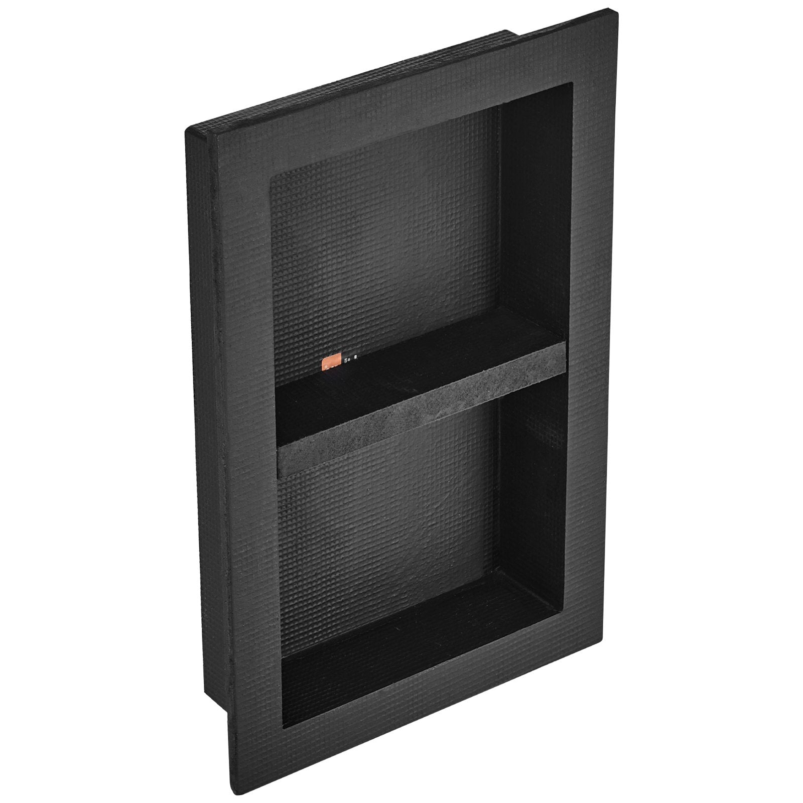 VEVOR Shower Niche Ready for Tile 40.64 x 60.96 cm, 16 x 24 inch Double Shelf Organizer Black 11