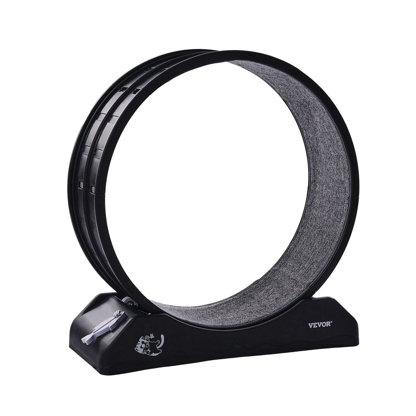 VEVOR Cat Exercise Wheel, 31.5 in, Large Cat Running Wheel with Secure Brake & Carpeted Runway, Quiet Operation Cat Treadmill, Indoor Cats Exerciser Wheel for Pets Weight Loss & Health Black 11