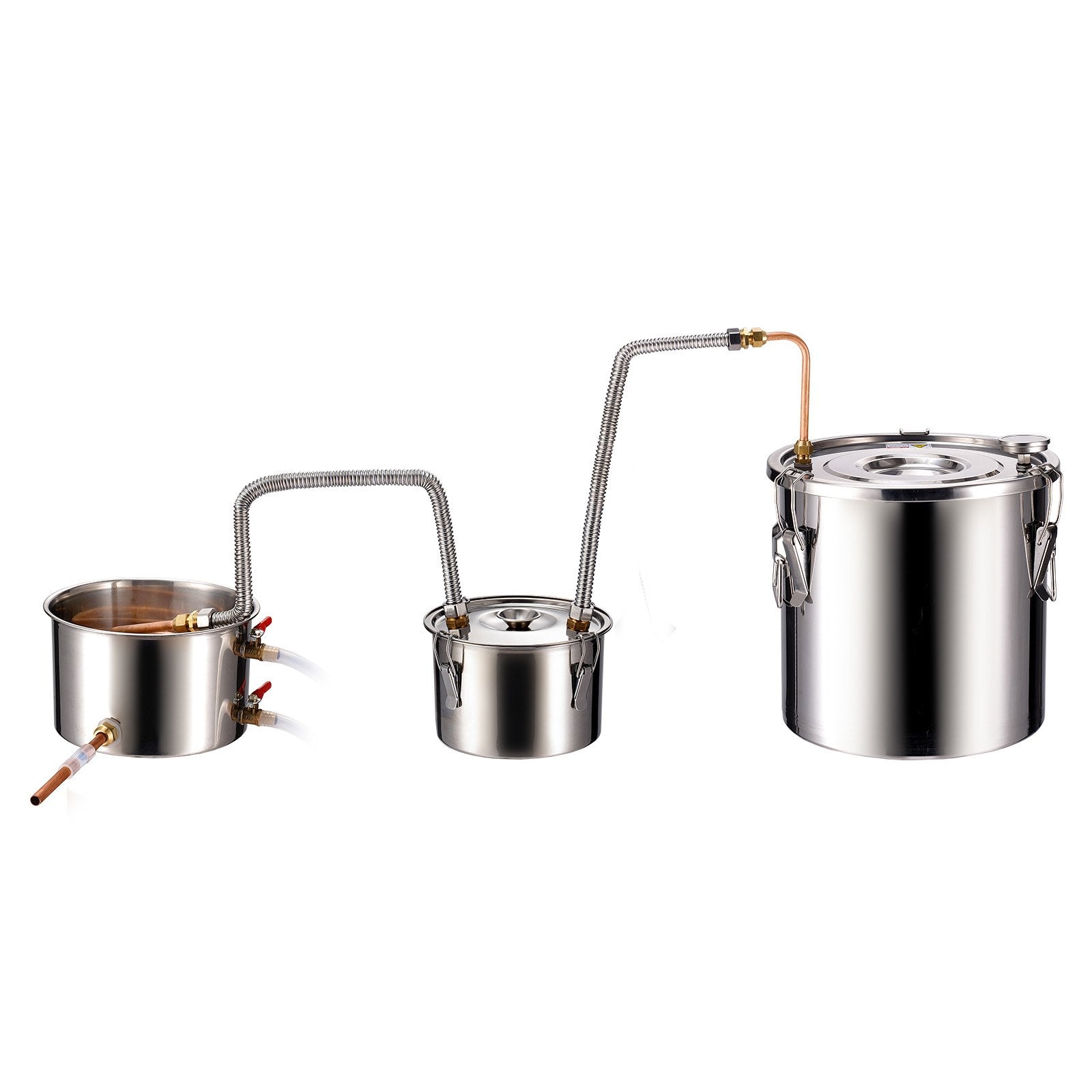 VEVOR Moonshine Still Water Alcohol Distiller 5Gal w/Thumper Keg & 8W Water Pump 11