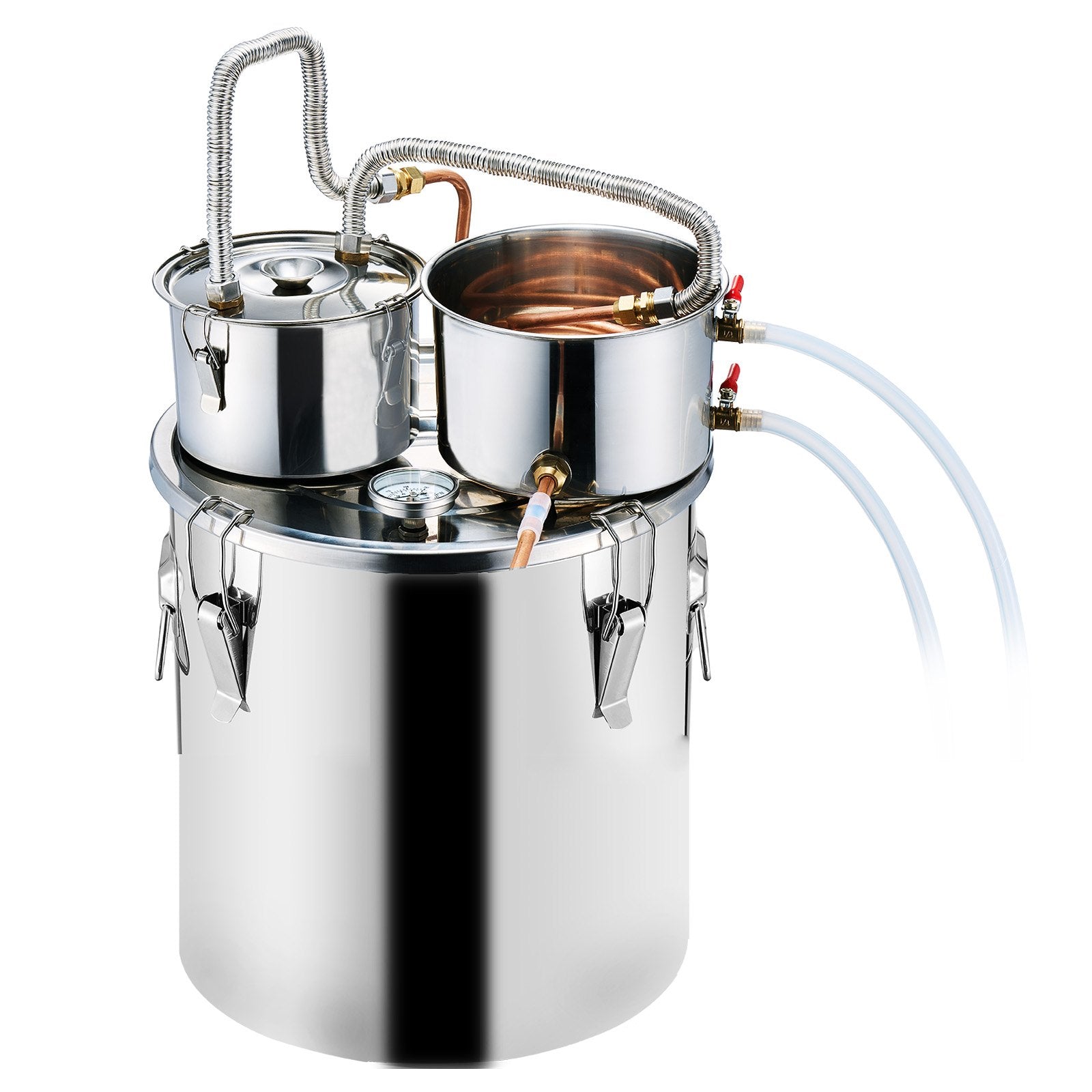 VEVOR Moonshine Still Water Alcohol Distiller 8Gal w/Thumper Keg & 8W Water Pump 9