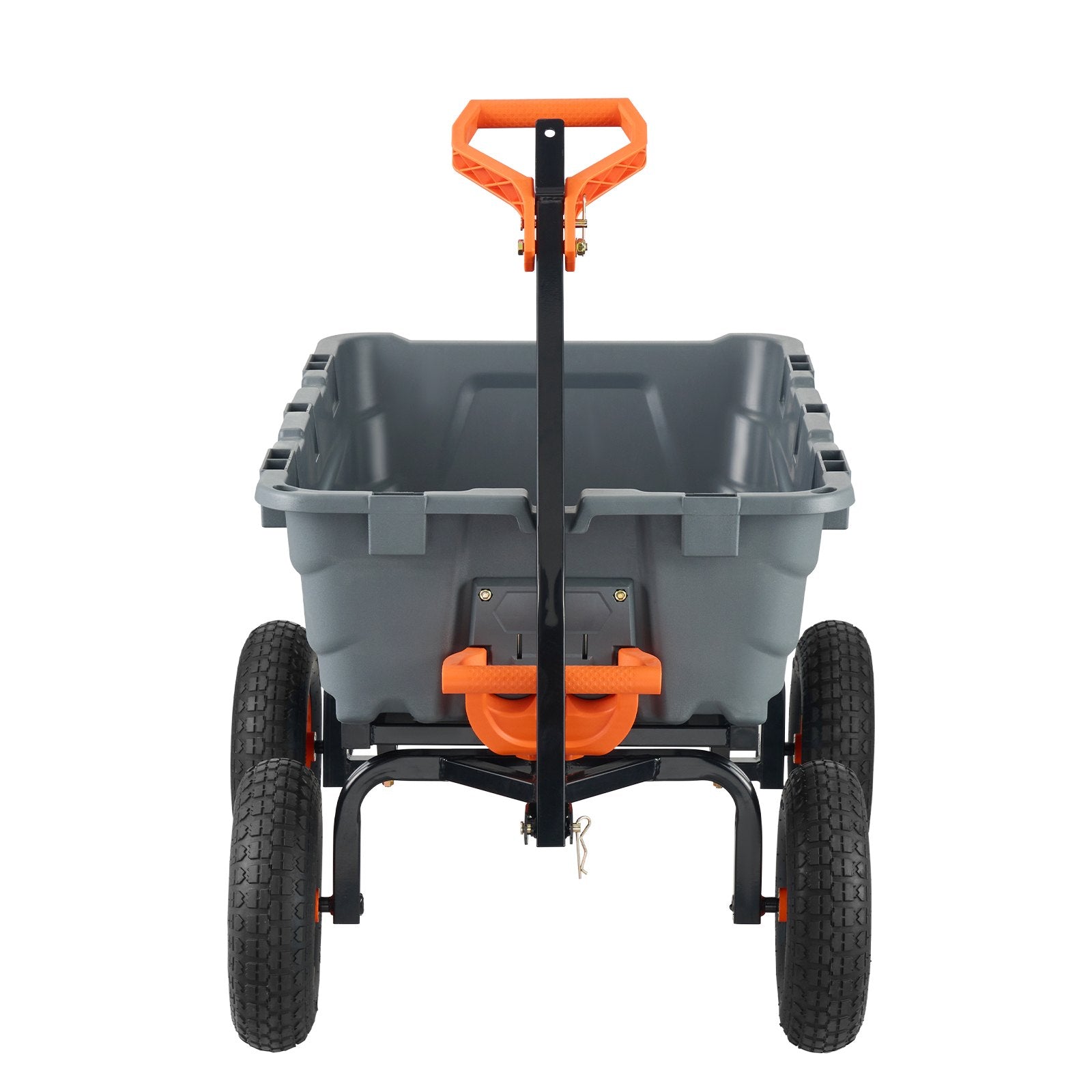 VEVOR Dump Cart, Poly Garden Dump Cart with Easy to Assemble Steel Frame, Dump Wagon with 2-in-1 Convertible Handle, Utility Wheelbarrow  544kg/ 1200lbs Capacity, 33cm/ 13 inch Tires 9