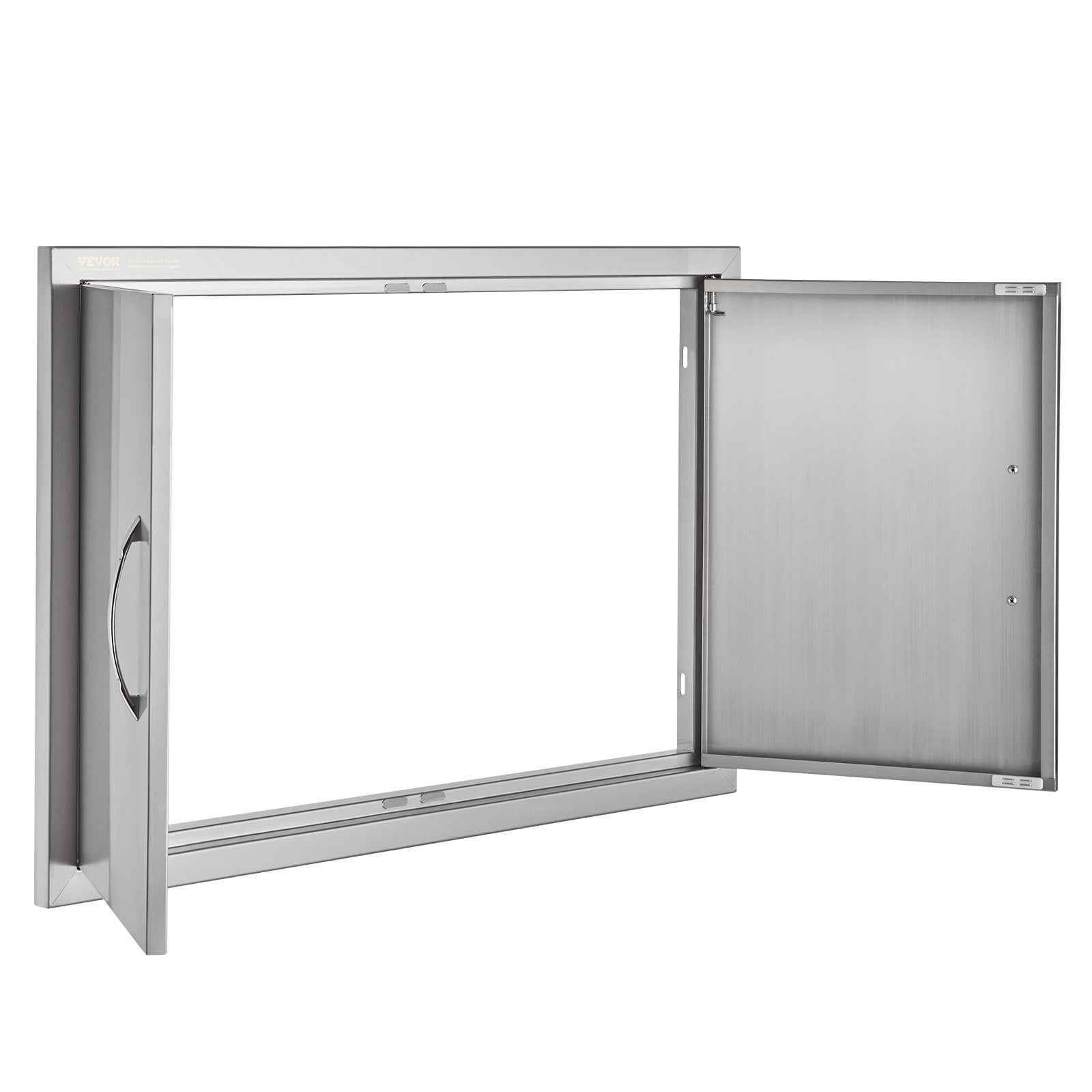 VEVOR BBQ Access Door, 838x558 mm Double Outdoor Kitchen Door, Stainless Steel Flush Mount Door, Wall Vertical Door with Handles, for BBQ Island, Grilling Station, Outside Cabinet 11