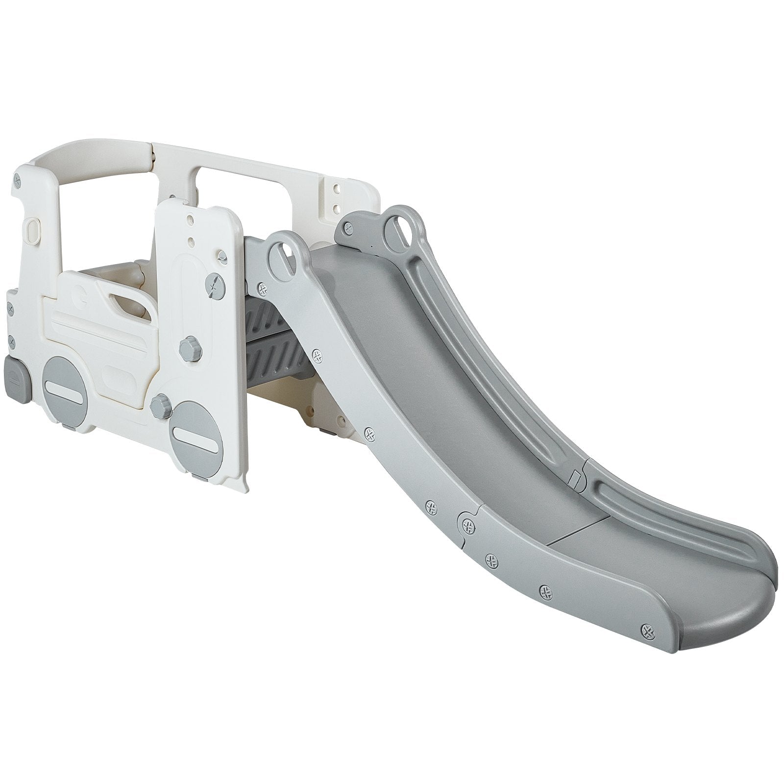 VEVOR Toddler Slide, Kid Slide for Toddlers Age 1-12 with Climbable Ladders & Bus Playhouse, Indoor Outdoor Slide Playset for Kids Within 50kg, Toddler Playground w/ Raised Handrail, Anti-Slip Strip 8