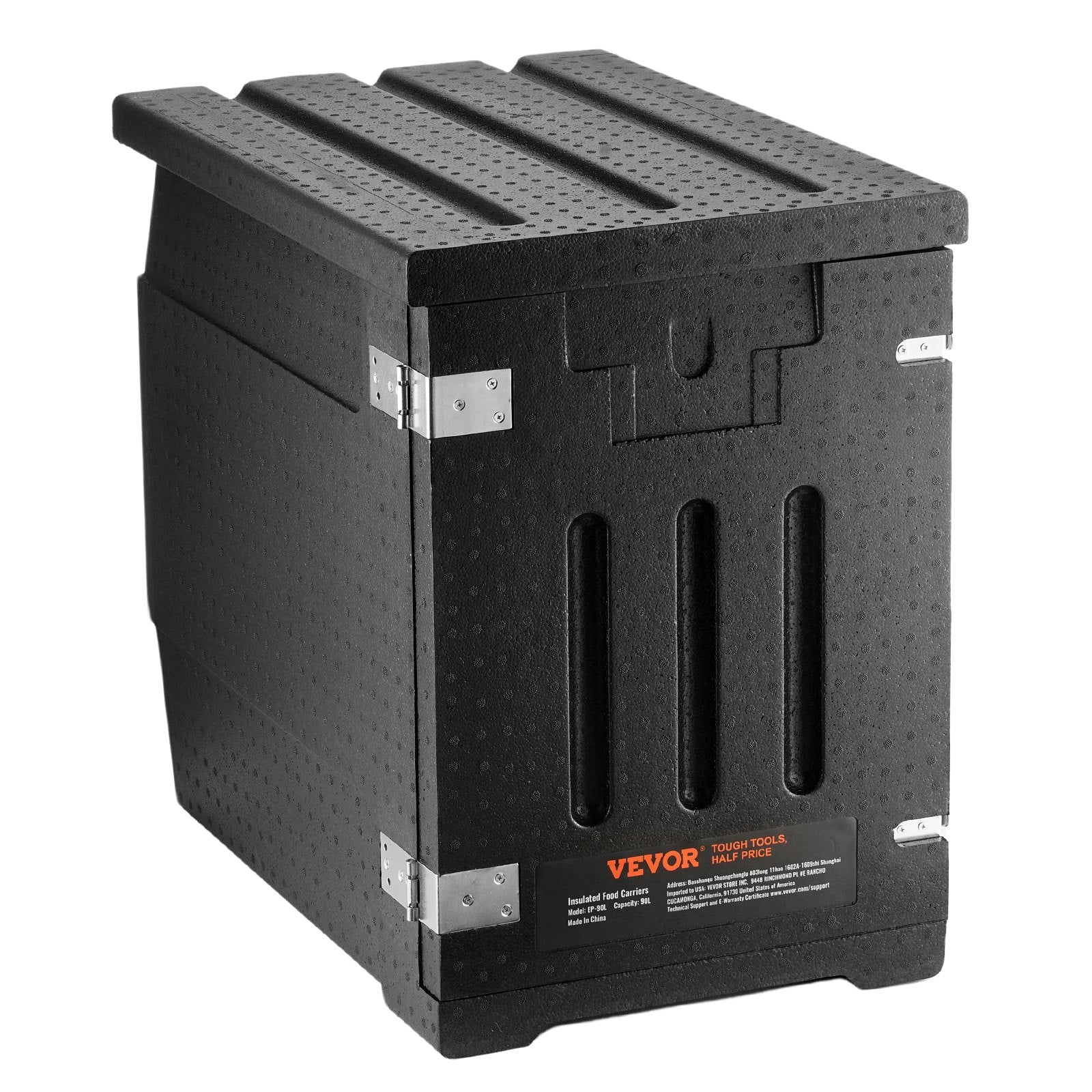 VEVOR Insulated Food Pan Carrier, 90L Hot Box for Catering, LLDPE Food Box Carrier with Double Buckles, Front Loading Food Warmer for Restaurant, Canteen, etc. 9