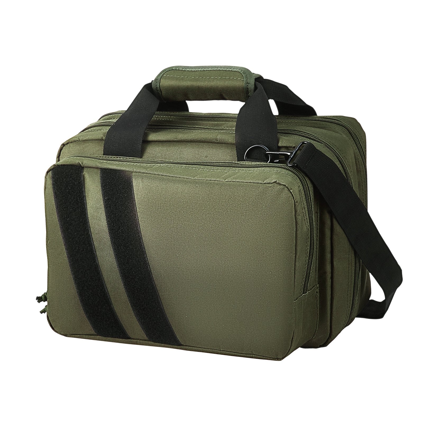 VEVOR Range Bag for 2 Pistols Tactical Gun Bag 2 Built-in Pistol Bags Green 11