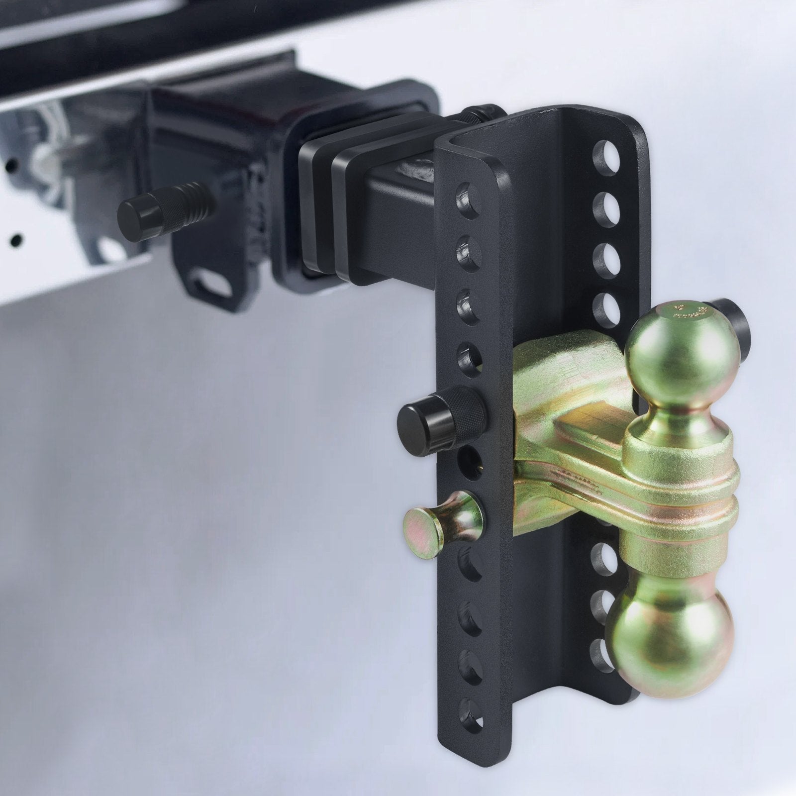 VEVOR Adjustable Trailer Hitch, 203.2 mm Drop & 165.1 mm Rise Hitch Ball Mount with 50.8 mm Receiver, Solid Tube, 6350 kg GTW, 50.8 m and 58.7 mm 45# Steel Tow Balls with Key Lock for Truck Towing 8