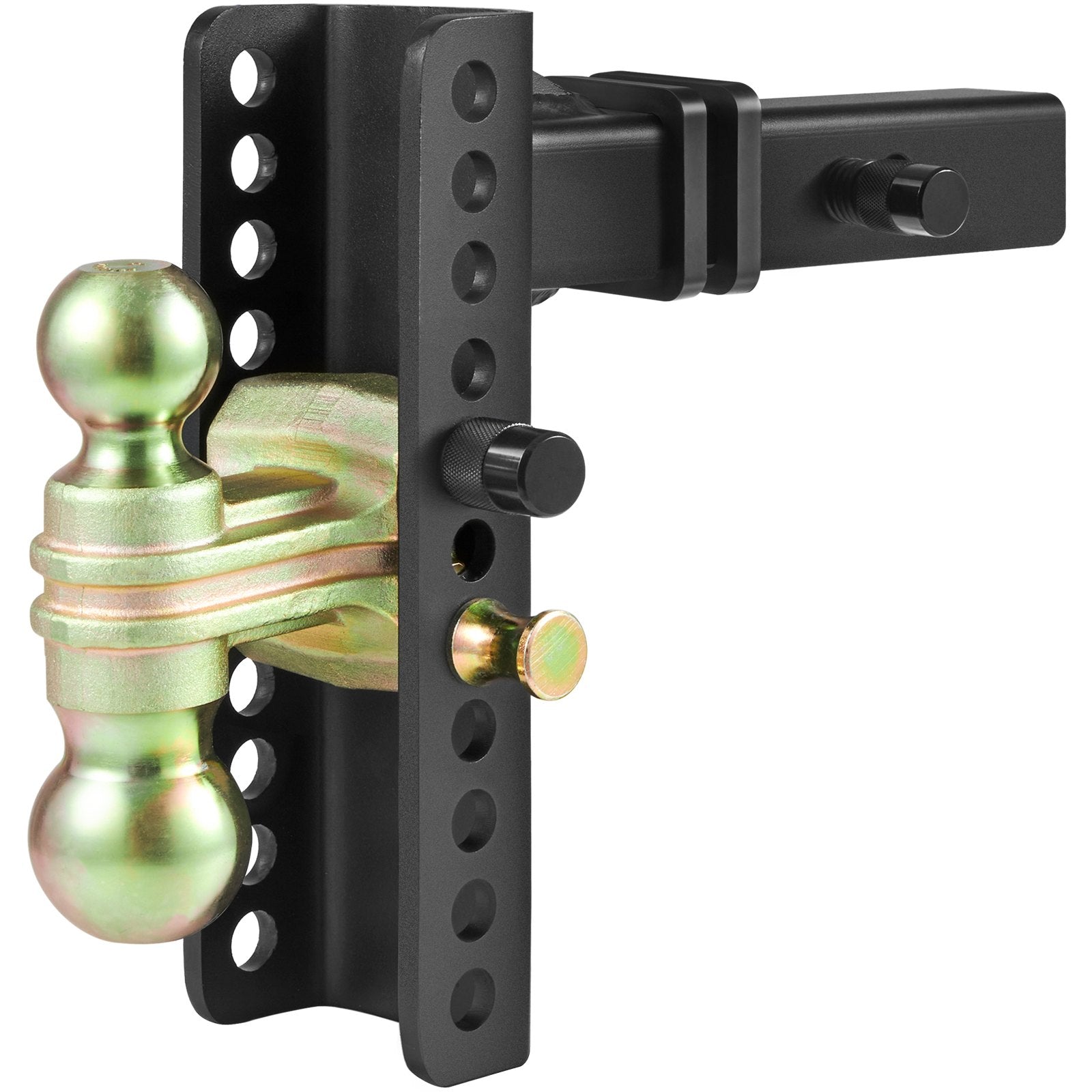 VEVOR Adjustable Trailer Hitch, 203.2 mm Drop & 165.1 mm Rise Hitch Ball Mount with 50.8 mm Receiver, Solid Tube, 6350 kg GTW, 50.8 m and 58.7 mm 45# Steel Tow Balls with Key Lock for Truck Towing 9