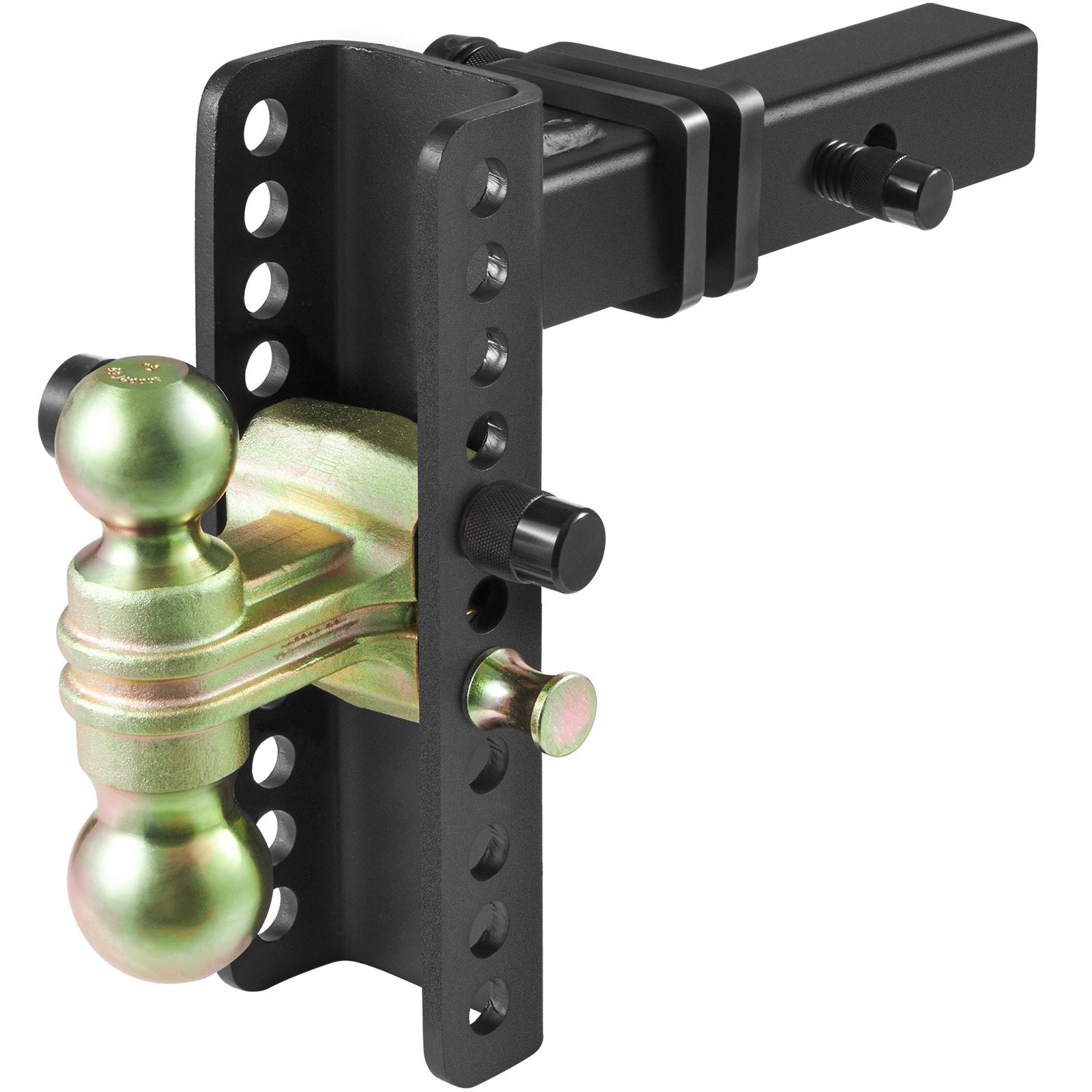VEVOR Adjustable Trailer Hitch, 203.2 mm Drop & 165.1 mm Rise Hitch Ball Mount with 50.8 mm Receiver, Solid Tube, 6350 kg GTW, 50.8 m and 58.7 mm 45# Steel Tow Balls with Key Lock for Truck Towing 10