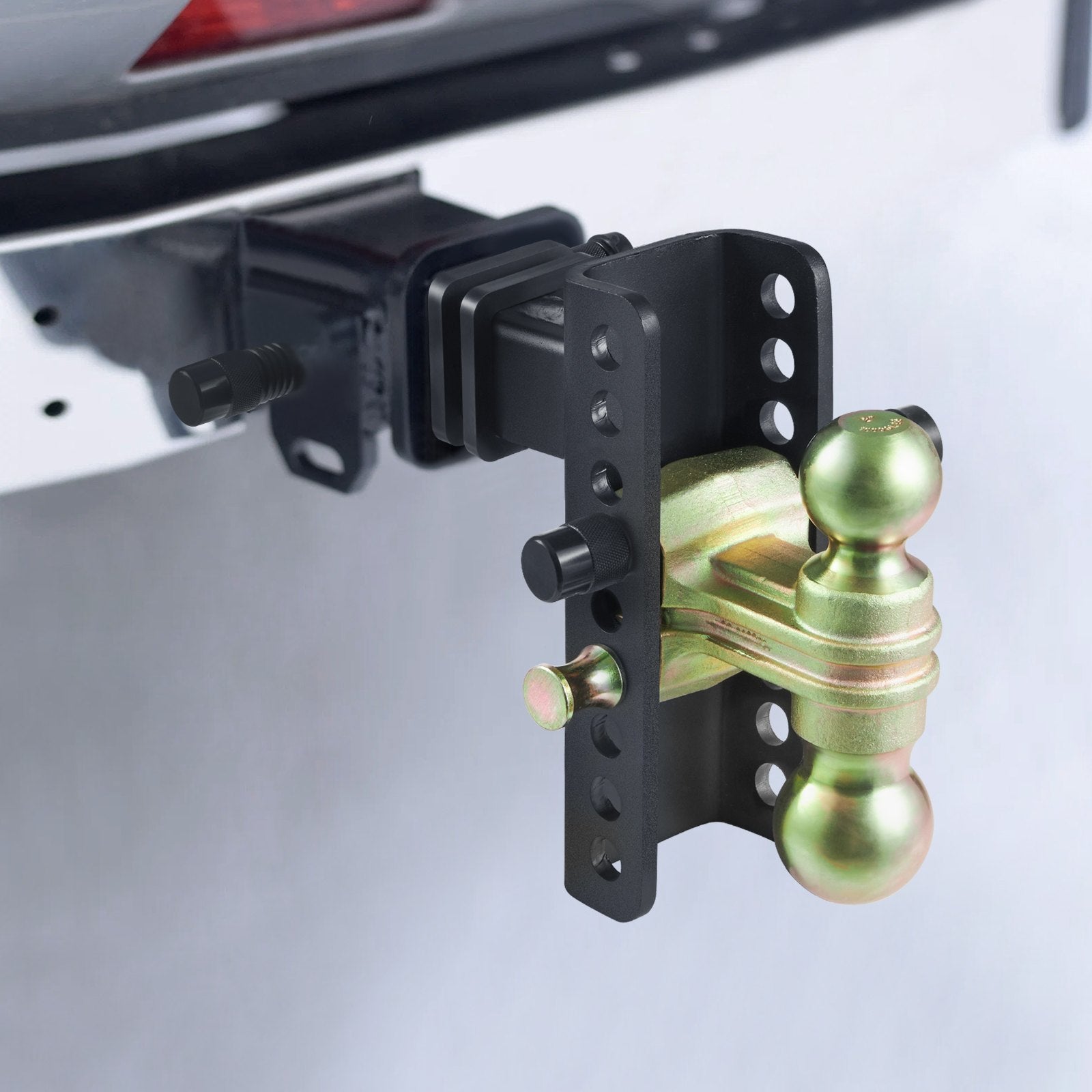VEVOR Adjustable Trailer Hitch, 152.4 mm Drop & 114.3 mm Rise Hitch Ball Mount with 50.8 mm Receiver, Solid Tube, 6350 kg GTW, 50.8 mm and 58.7 mm 45# Steel Tow Balls with Key Lock for Truck Towing 7