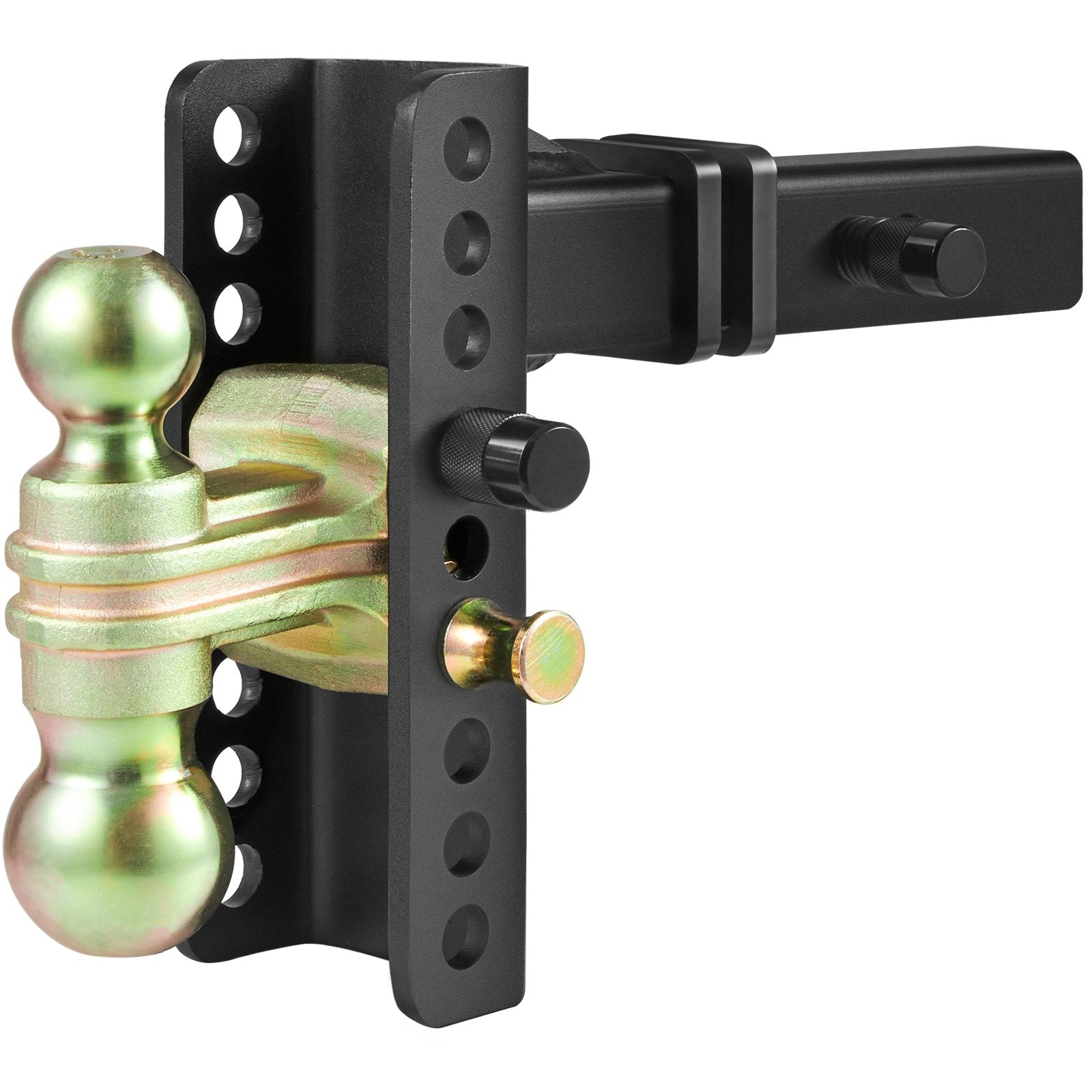 VEVOR Adjustable Trailer Hitch, 152.4 mm Drop & 114.3 mm Rise Hitch Ball Mount with 50.8 mm Receiver, Solid Tube, 6350 kg GTW, 50.8 mm and 58.7 mm 45# Steel Tow Balls with Key Lock for Truck Towing 8