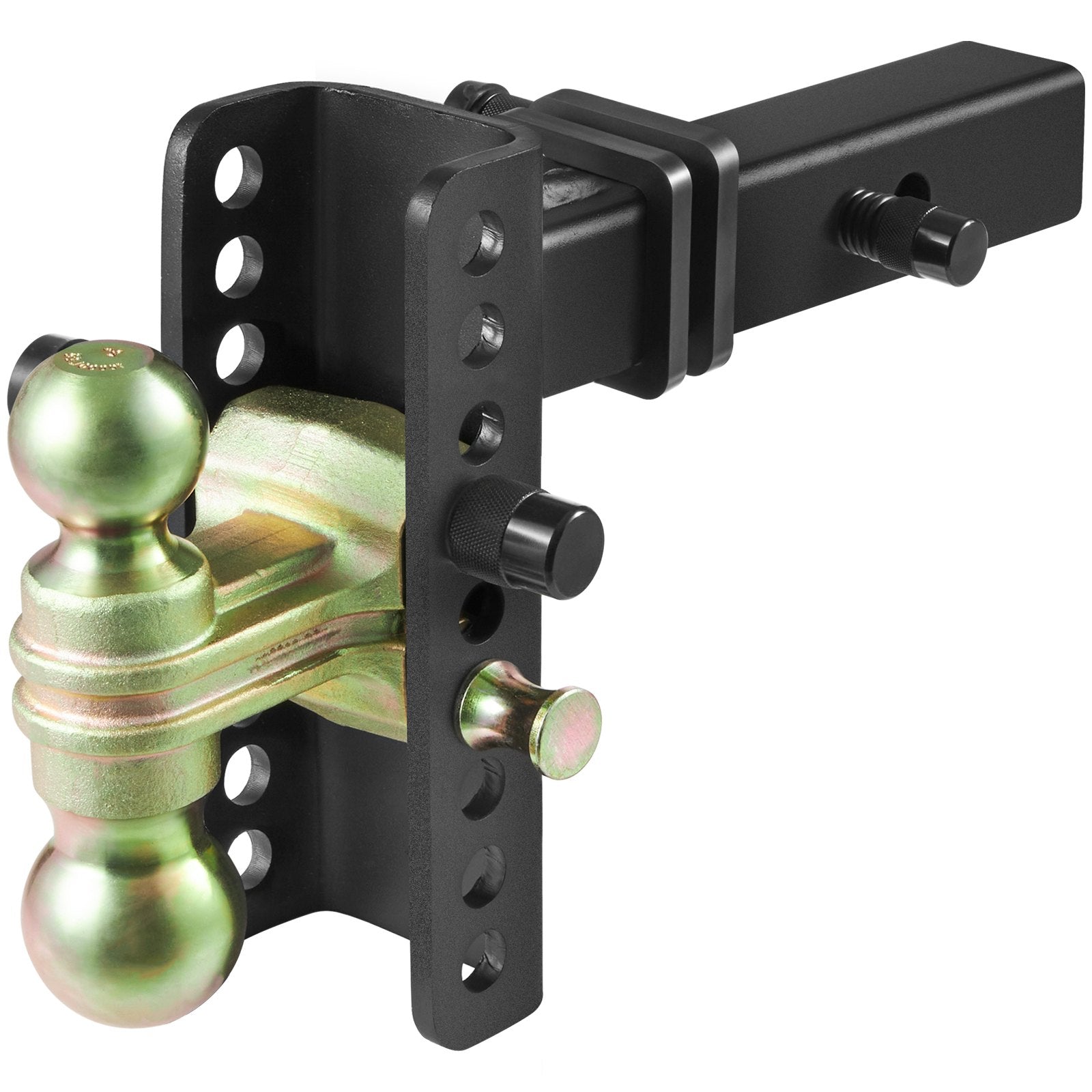 VEVOR Adjustable Trailer Hitch, 152.4 mm Drop & 114.3 mm Rise Hitch Ball Mount with 50.8 mm Receiver, Solid Tube, 6350 kg GTW, 50.8 mm and 58.7 mm 45# Steel Tow Balls with Key Lock for Truck Towing 9