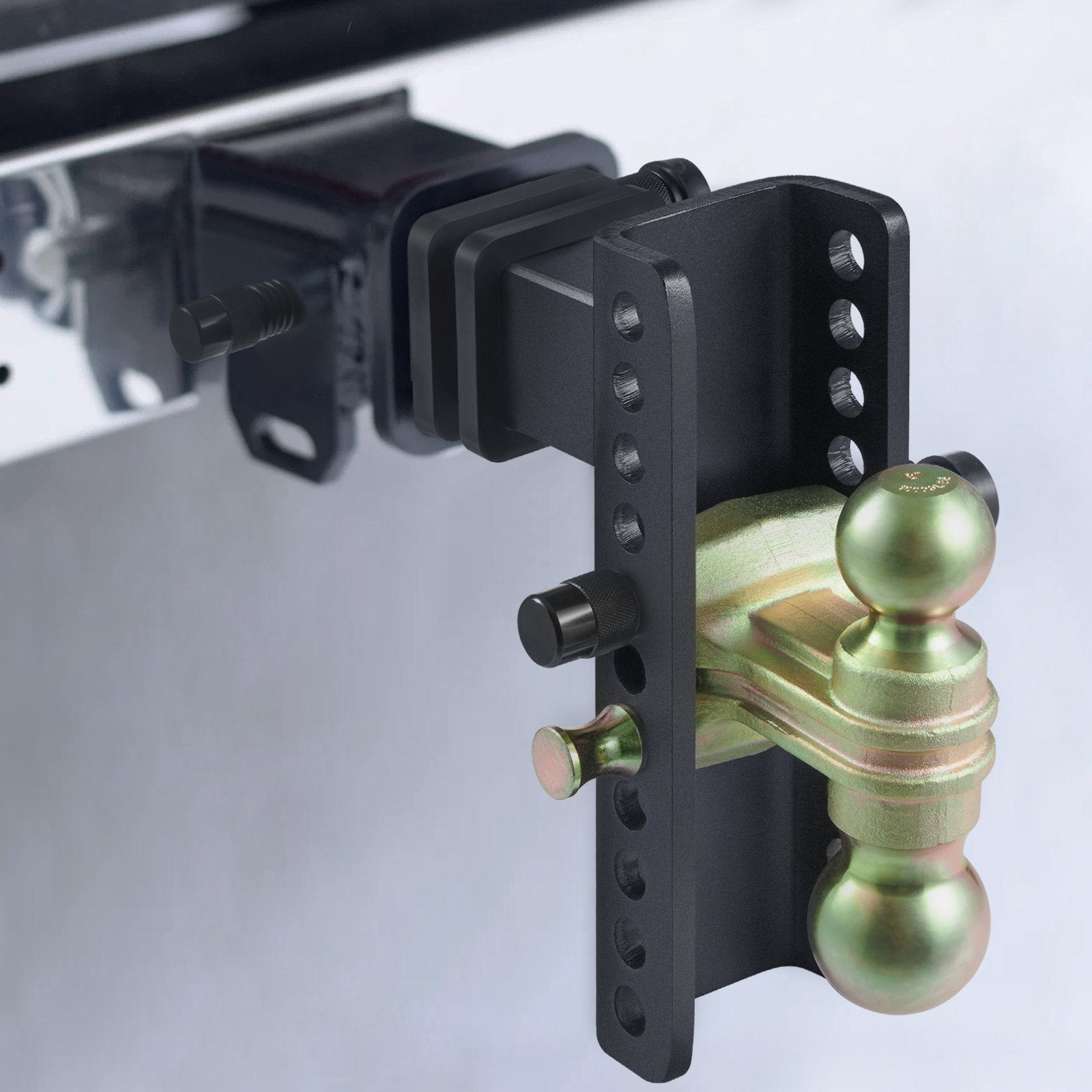 VEVOR Adjustable Trailer Hitch, 203.2 mm Drop & 165.1 mm Rise Hitch Ball Mount with 63.5 mm Receiver, Solid Tube, 6577 kg GTW, 50.8 mm & 58.7 mm 45# Steel Tow Balls with Key Lock for Truck Towing 7