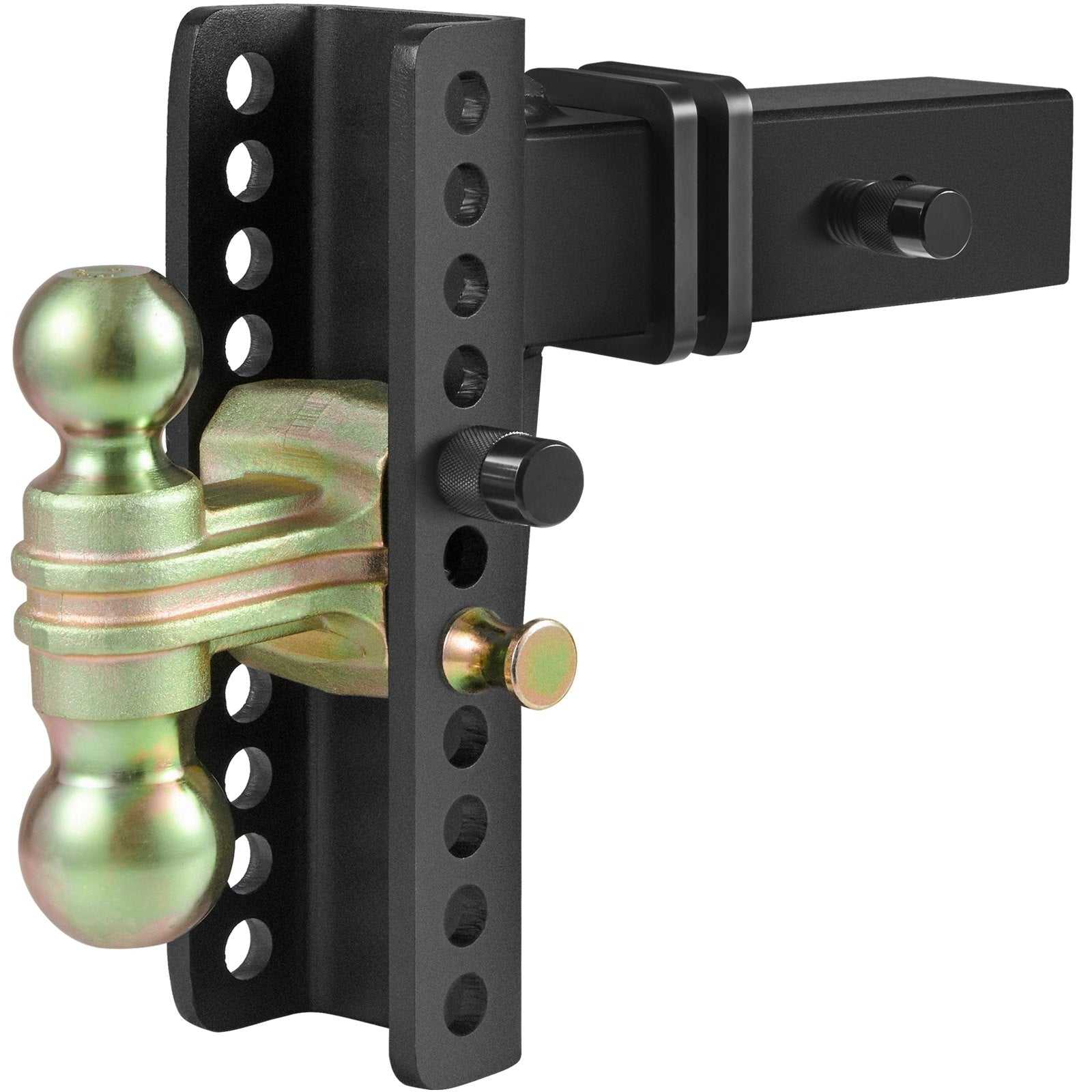 VEVOR Adjustable Trailer Hitch, 203.2 mm Drop & 165.1 mm Rise Hitch Ball Mount with 63.5 mm Receiver, Solid Tube, 6577 kg GTW, 50.8 mm & 58.7 mm 45# Steel Tow Balls with Key Lock for Truck Towing 8