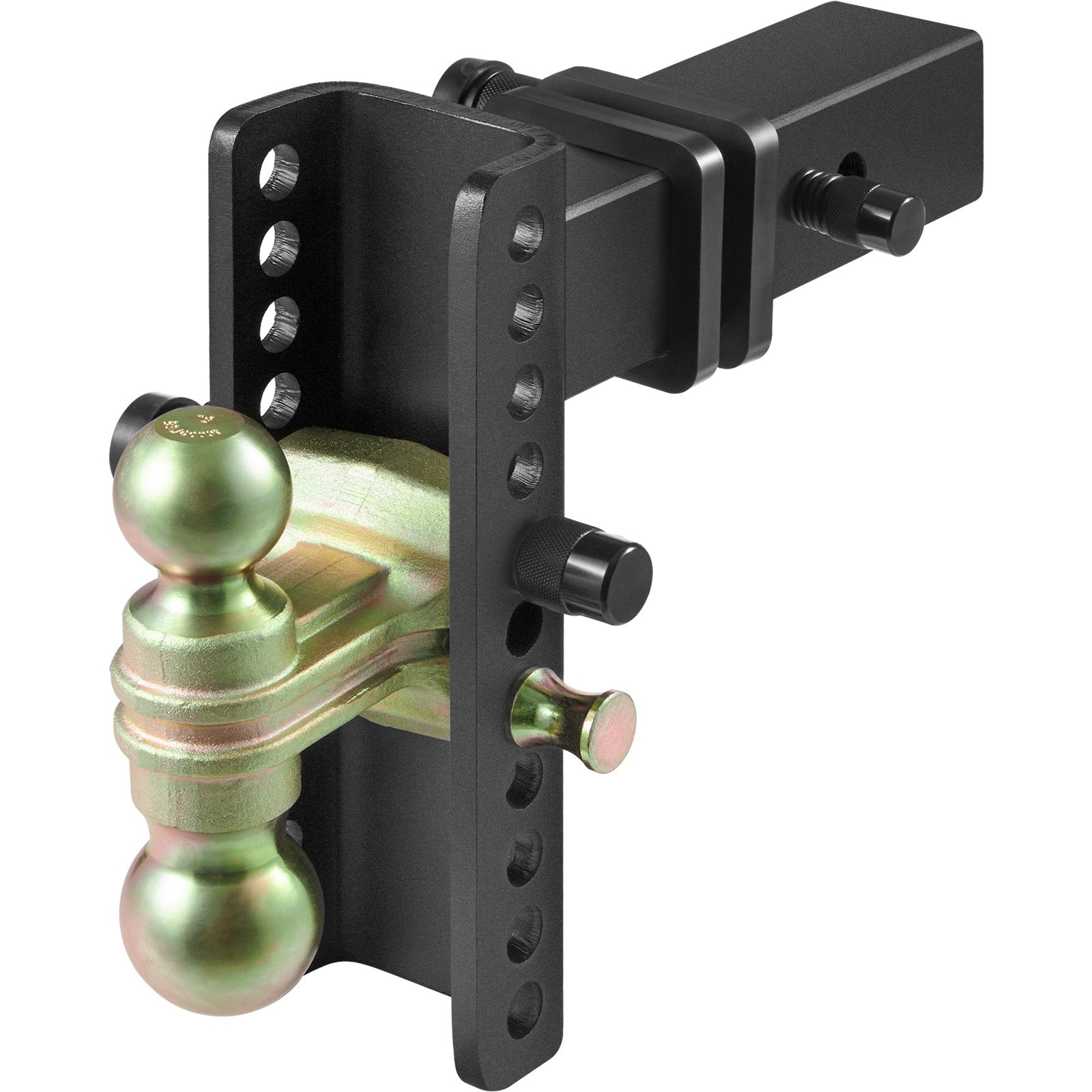 VEVOR Adjustable Trailer Hitch, 203.2 mm Drop & 165.1 mm Rise Hitch Ball Mount with 63.5 mm Receiver, Solid Tube, 6577 kg GTW, 50.8 mm & 58.7 mm 45# Steel Tow Balls with Key Lock for Truck Towing 9