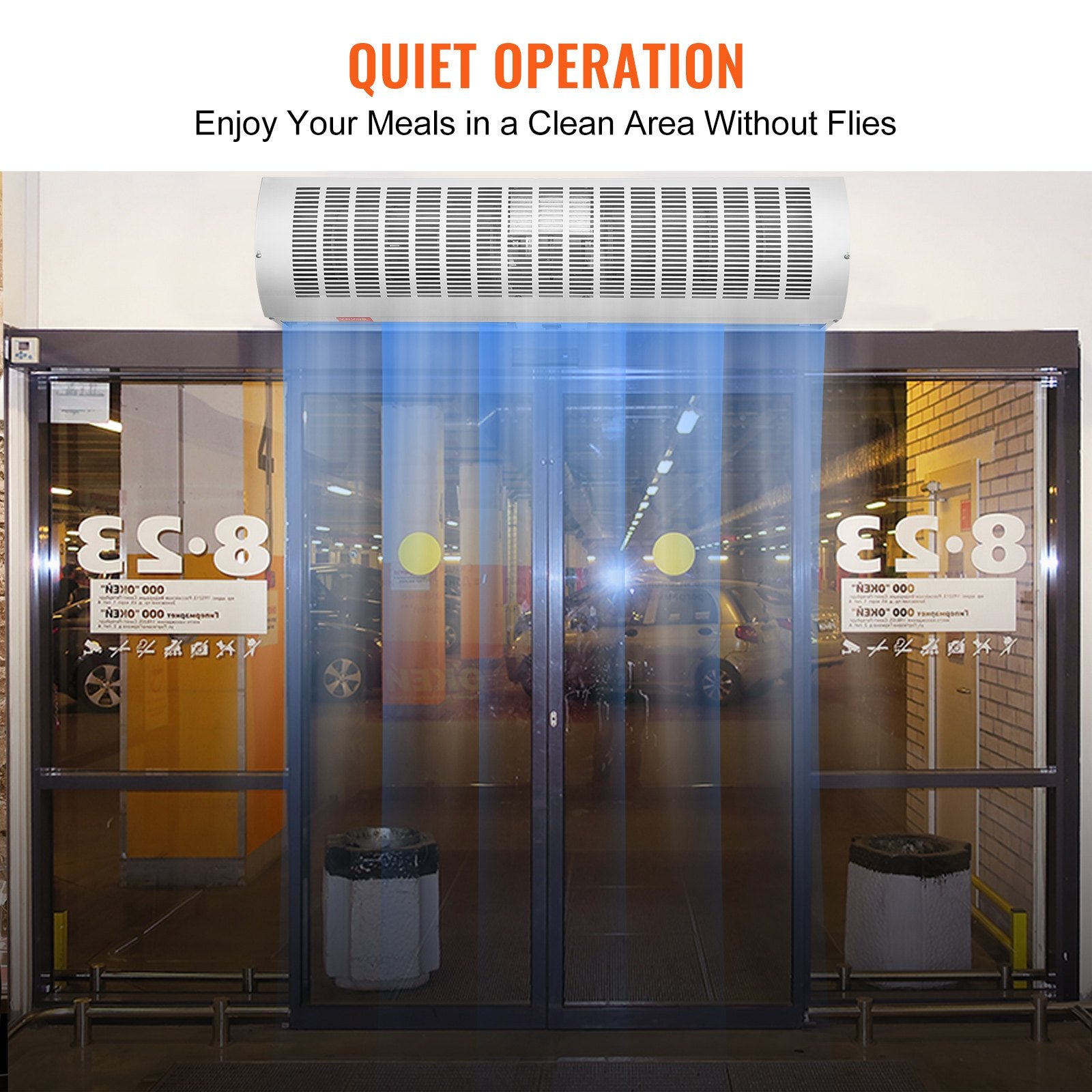 VEVOR 0.9m Commercial Indoor Air Curtain Super Power 2 Speeds 2038m³/h, UL Certified Wall Mounted Air Curtains for Doors, Indoor Over Door Fan with Heavy Duty Limit Switch, Easy-Install Unheated 3